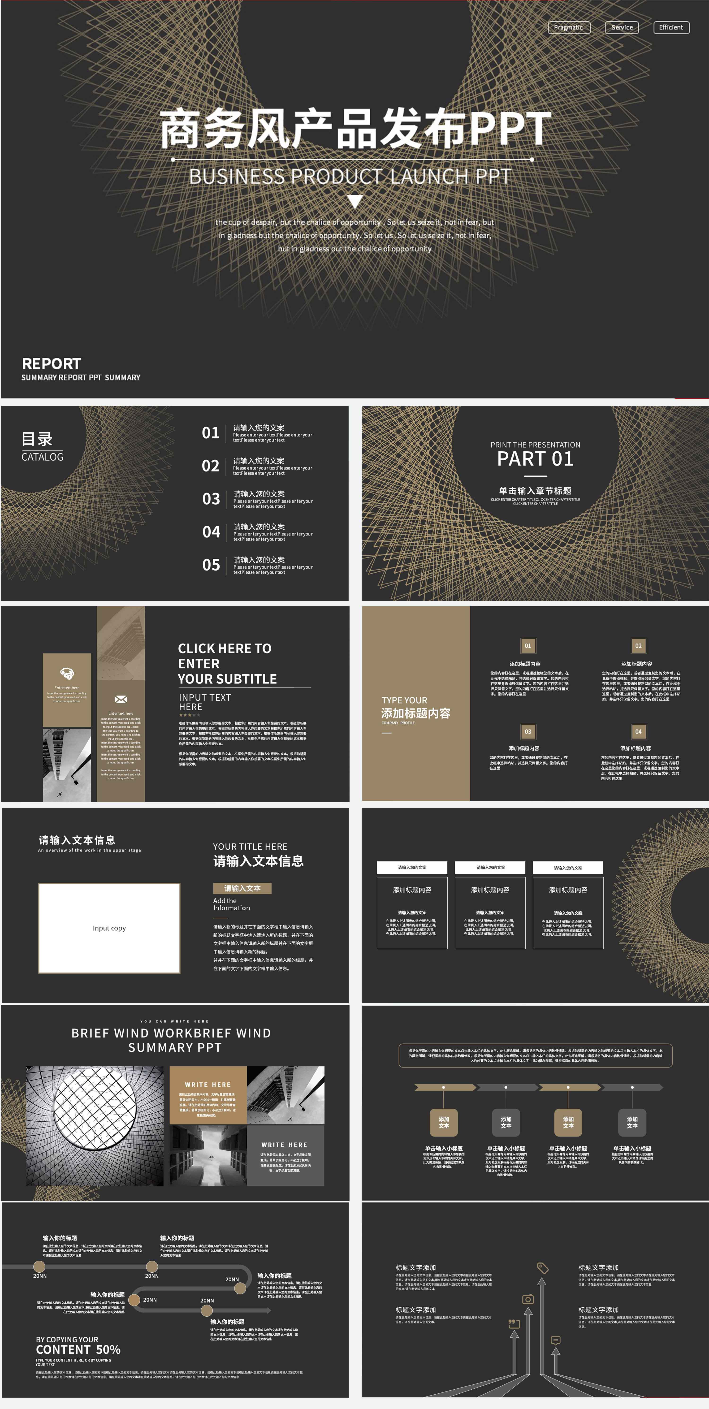 黑色商务风产品发布PPT模板