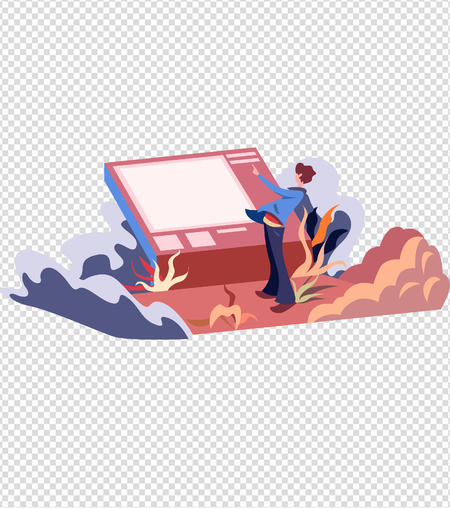 商务职场工作汇报手绘元素