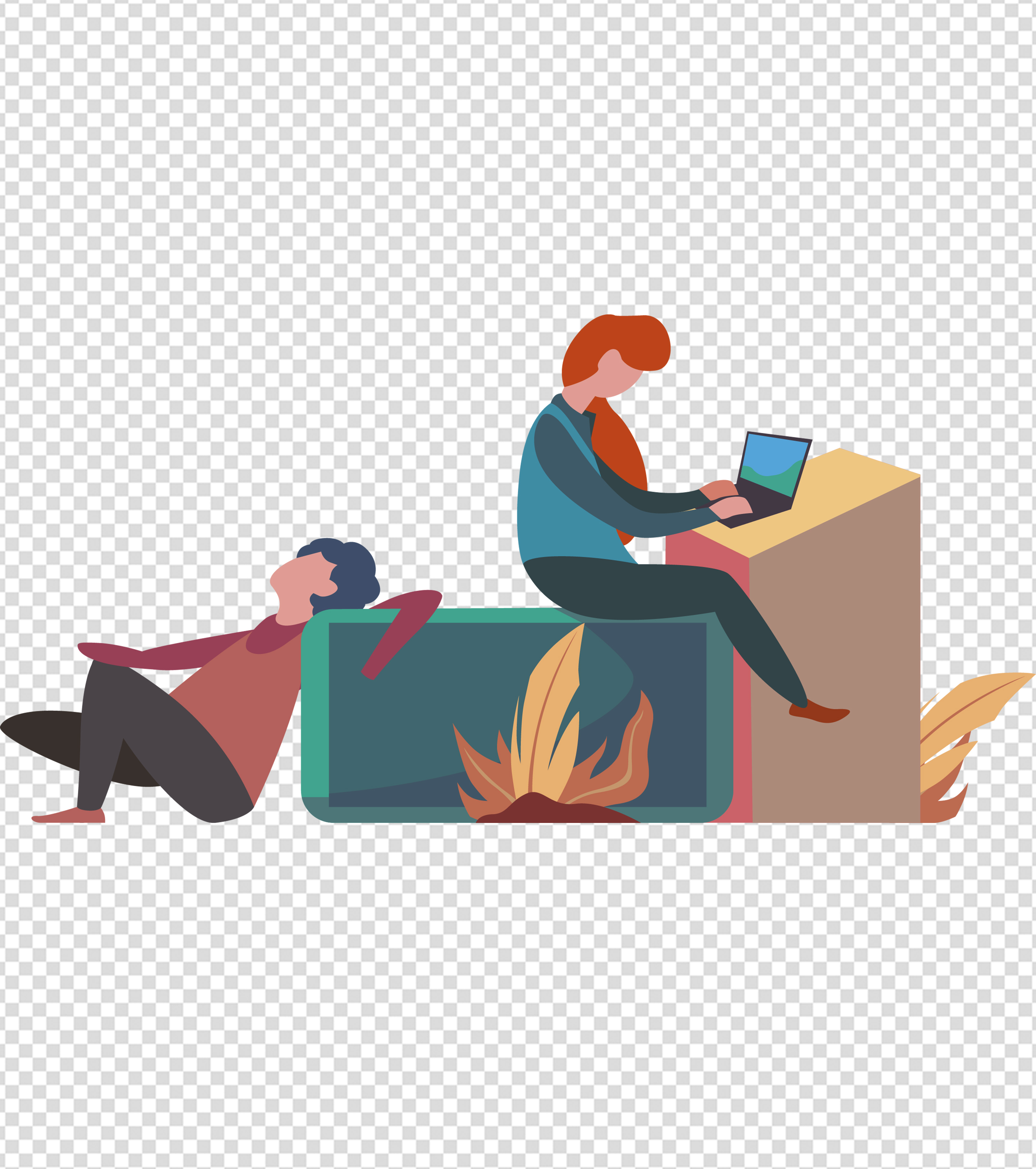 卡通商业办公计划手绘元素