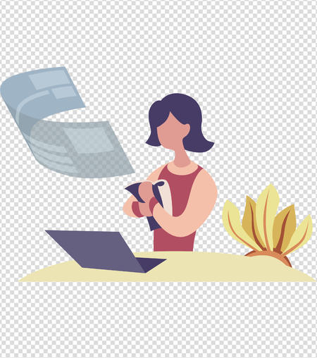 简约商业办公计划手绘元素