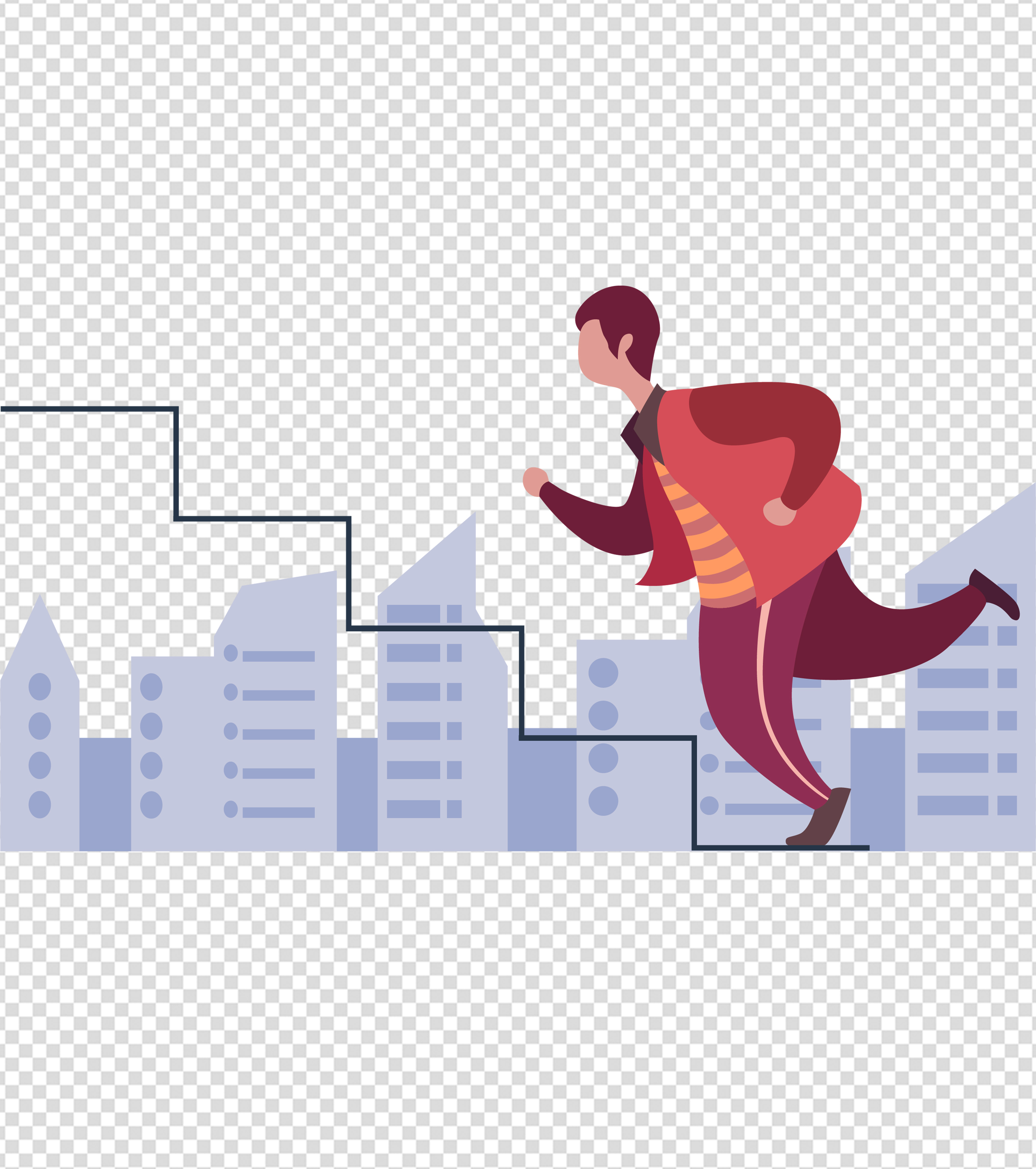 卡通职场培训计划手绘元素