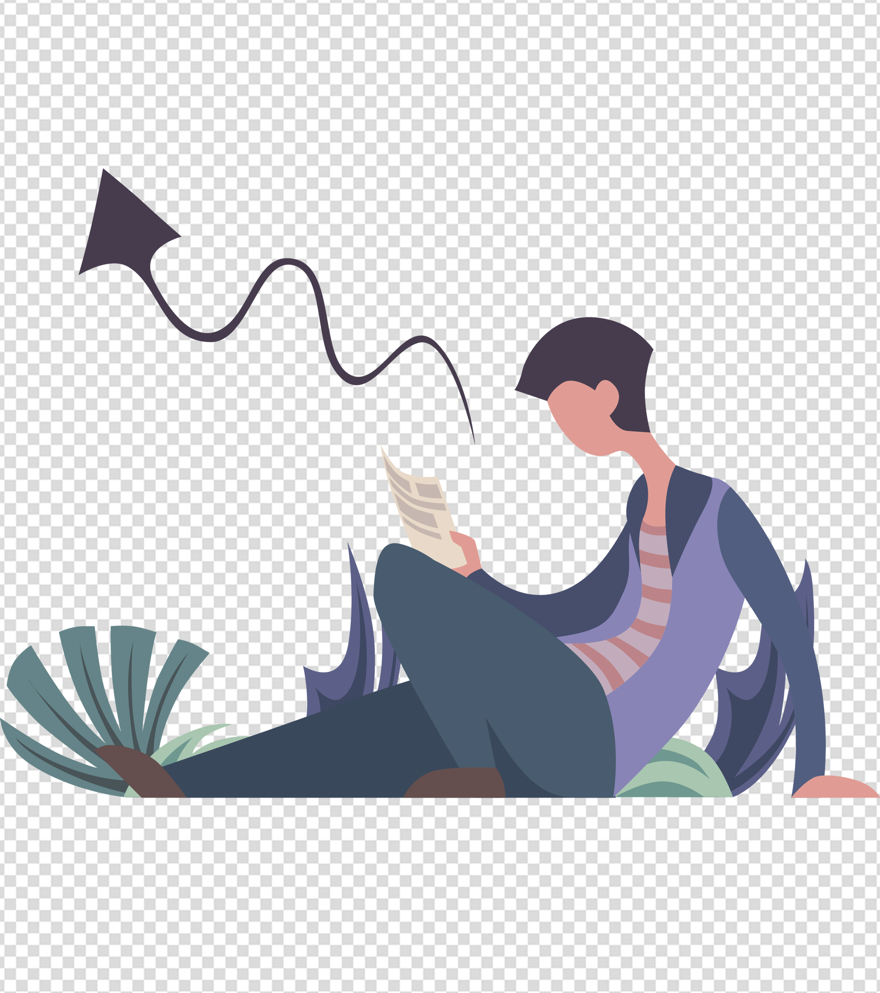 卡通培训学习手绘元素