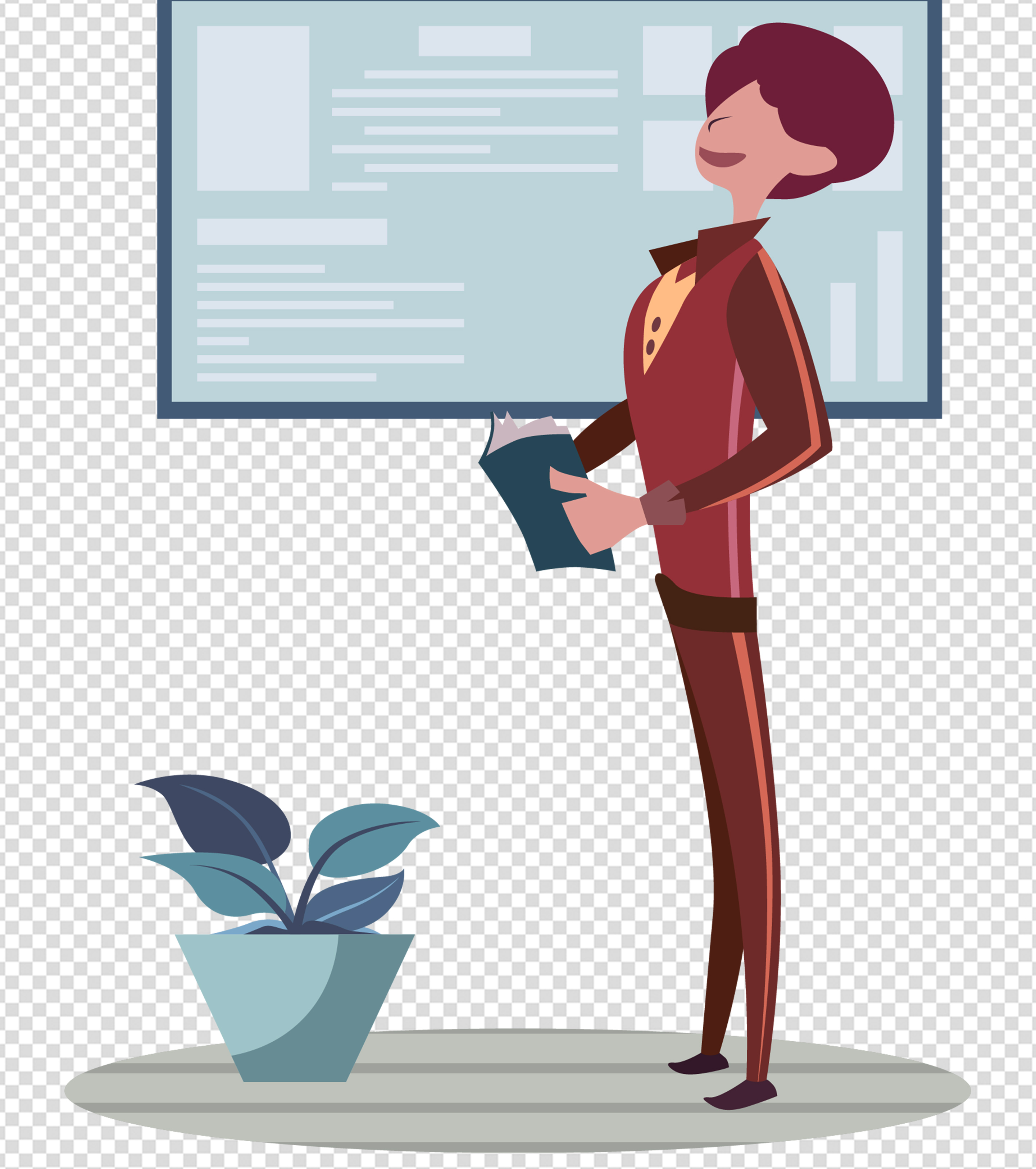 企业宣传汇报手绘元素