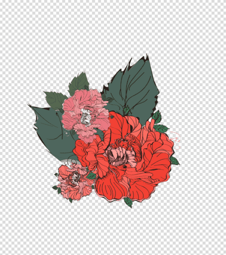 简约装饰花朵手绘元素