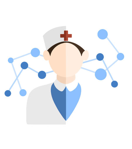 白衣天使手绘元素