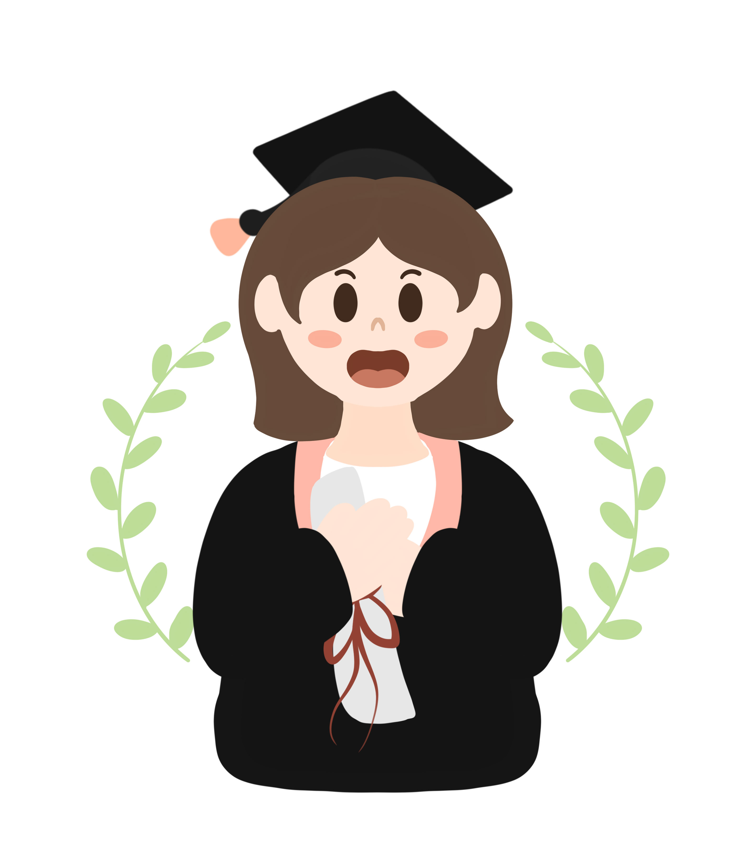 黑色女孩毕业元素