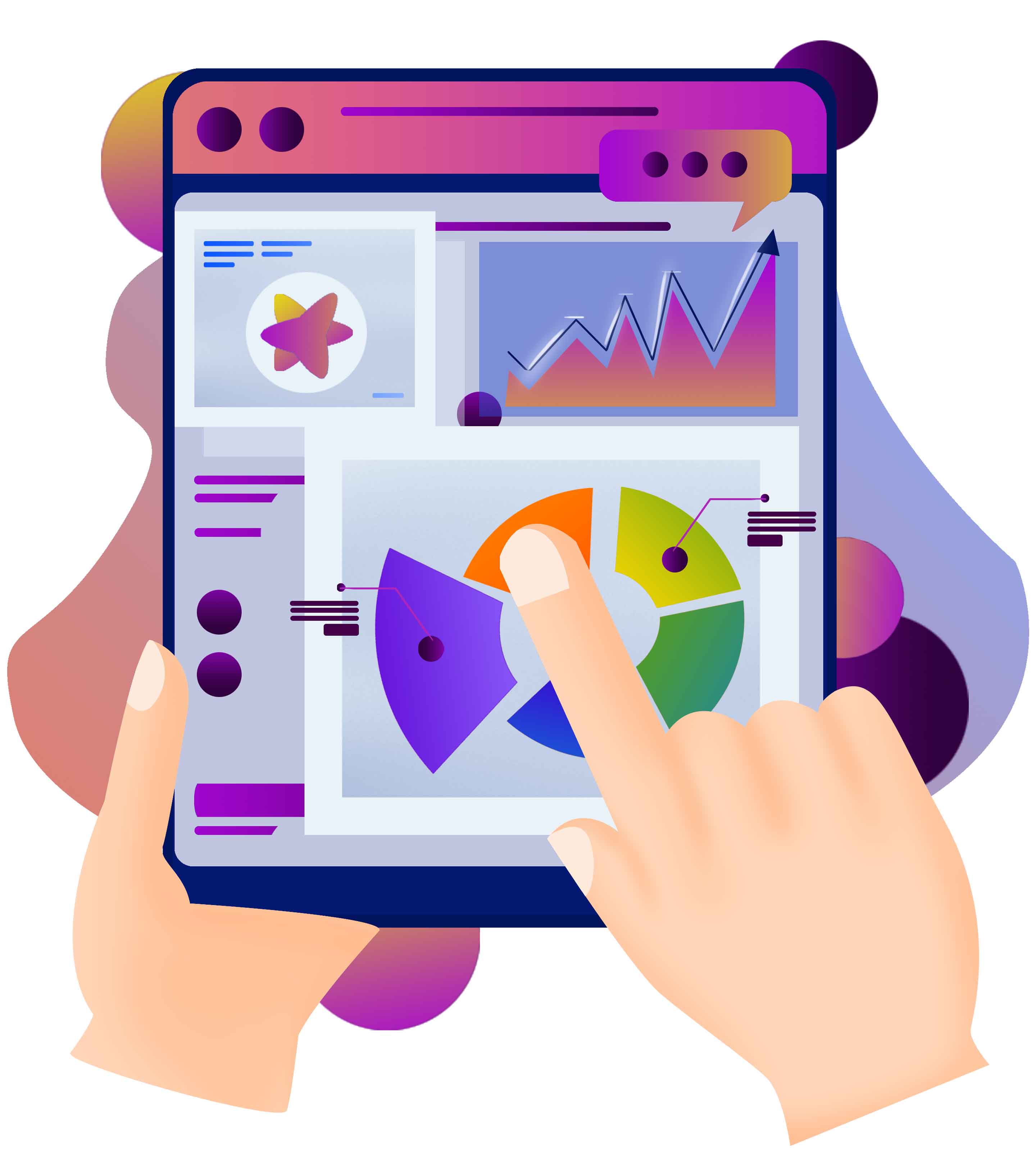 彩色手绘竞聘述职元素