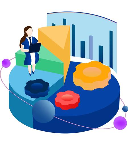 蓝色职场企业宣传元素