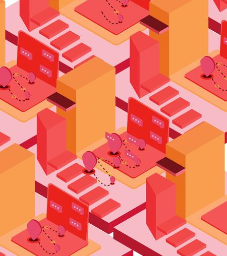 立体方形图企业宣传元素