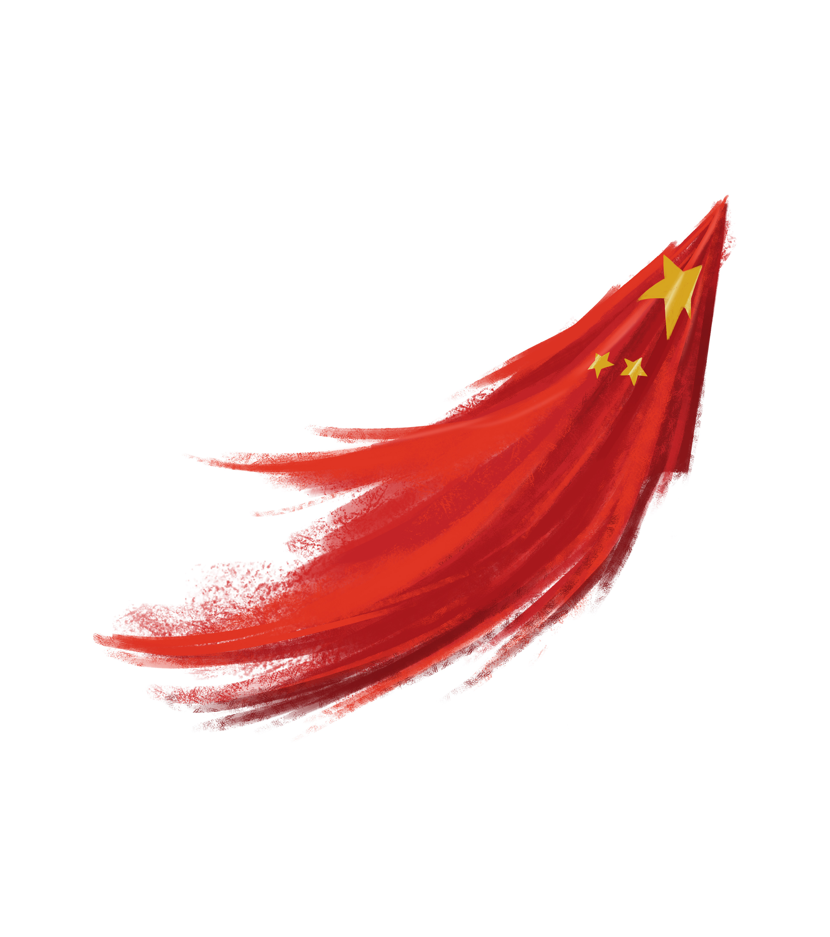 红色挂着的五星红旗