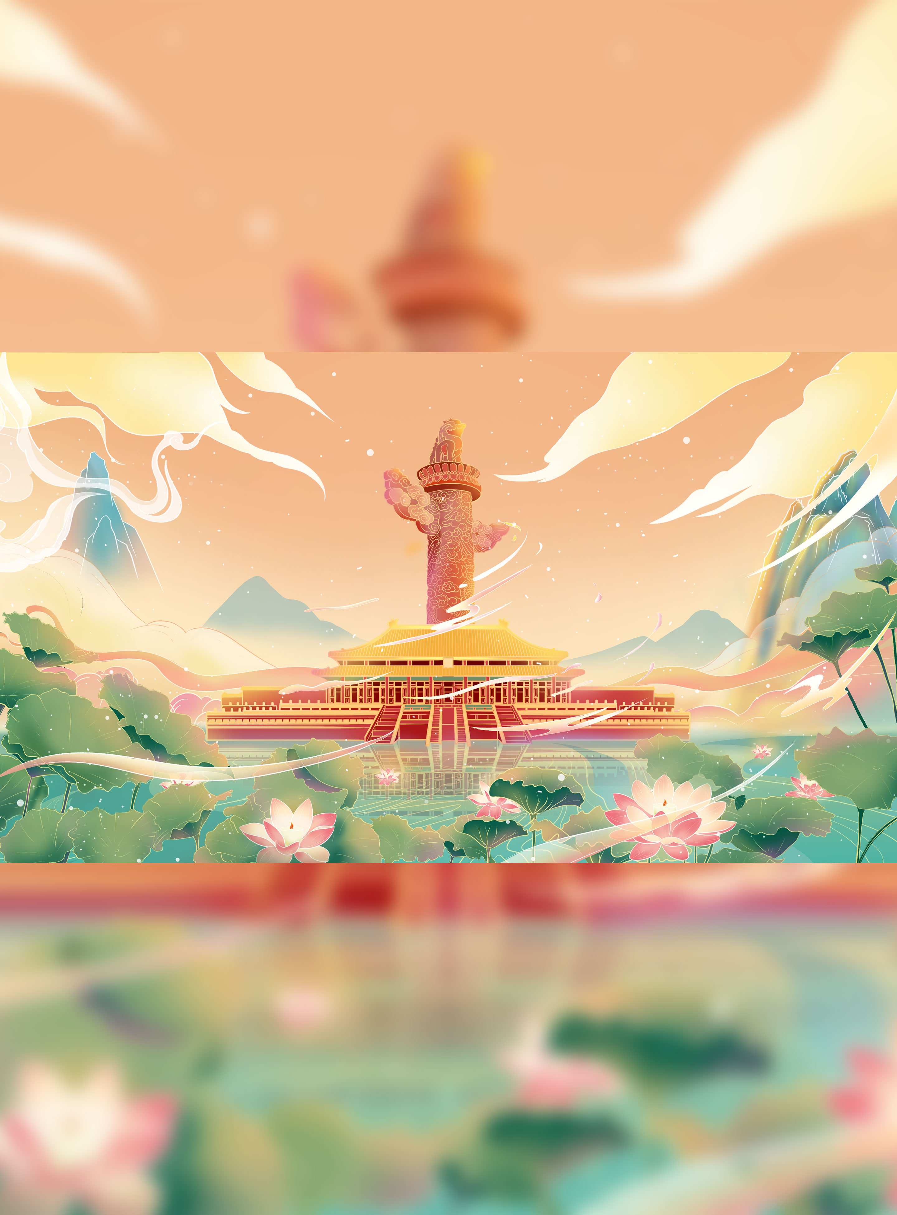 夏天北京天安门风景