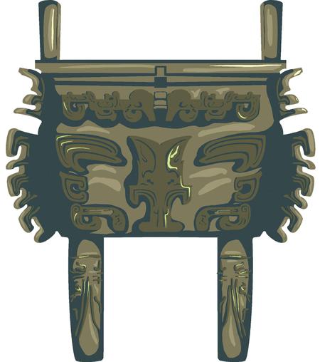 党建中国传统古董元素