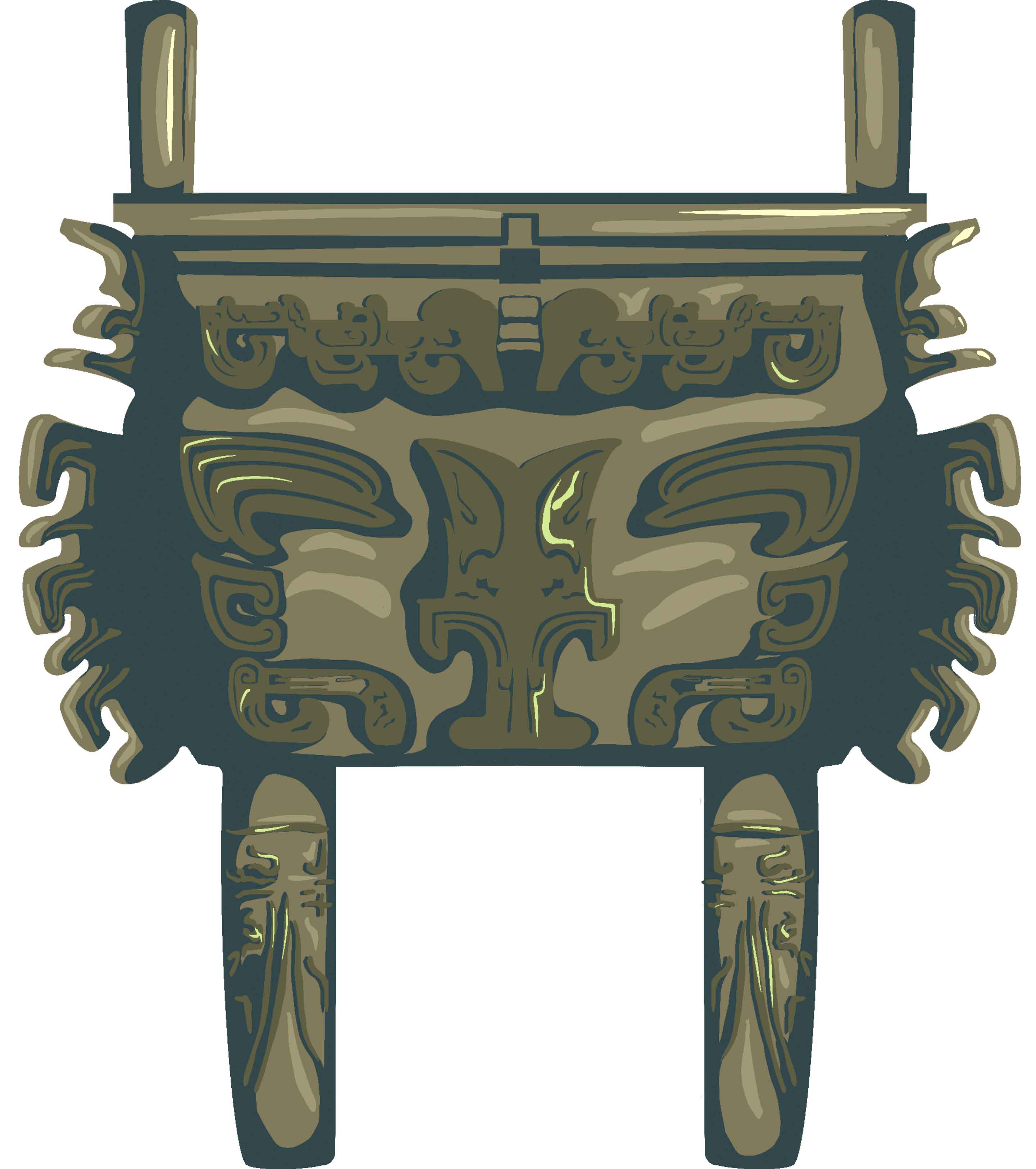 党建中国传统古董元素