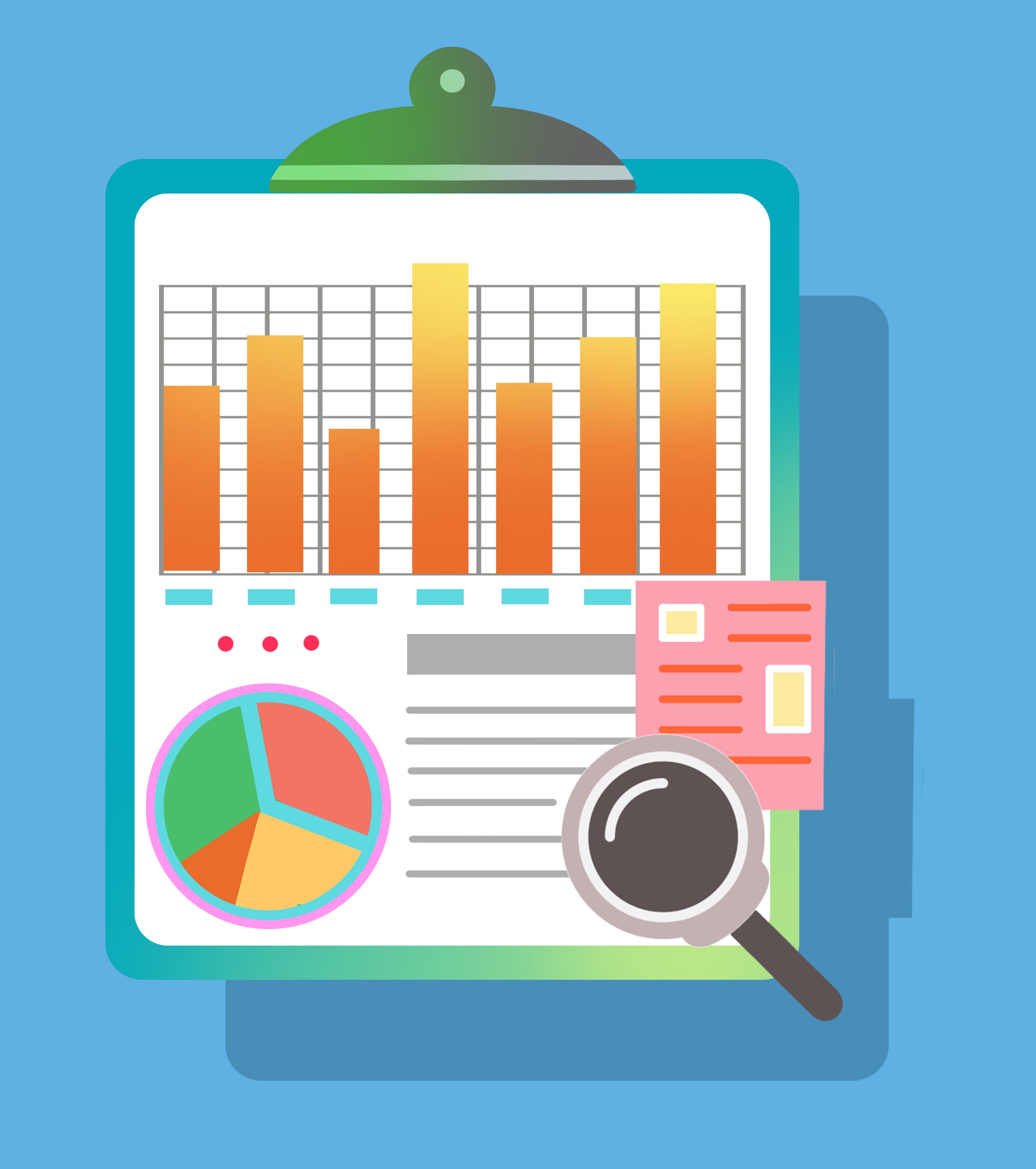 手绘数据分析表元素