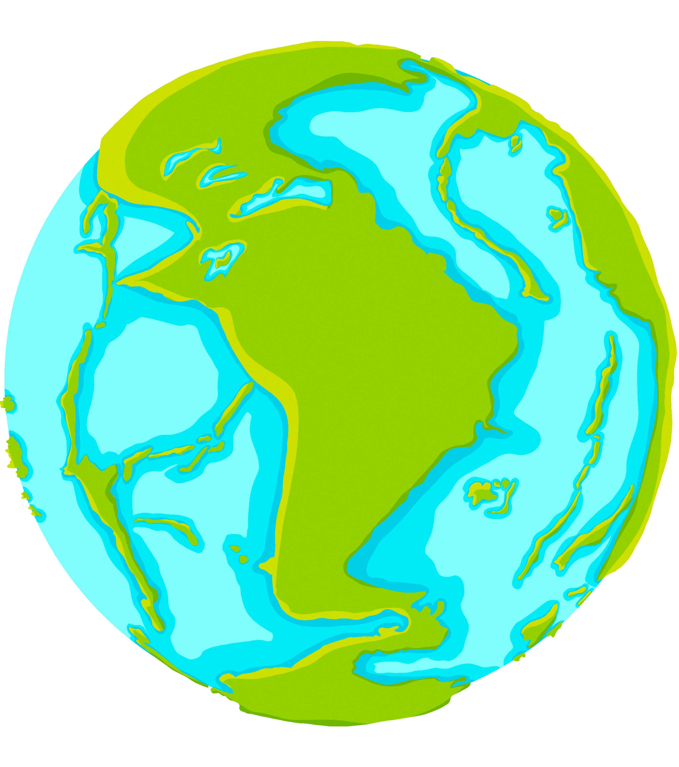 绿地海水地球世界地球日元素