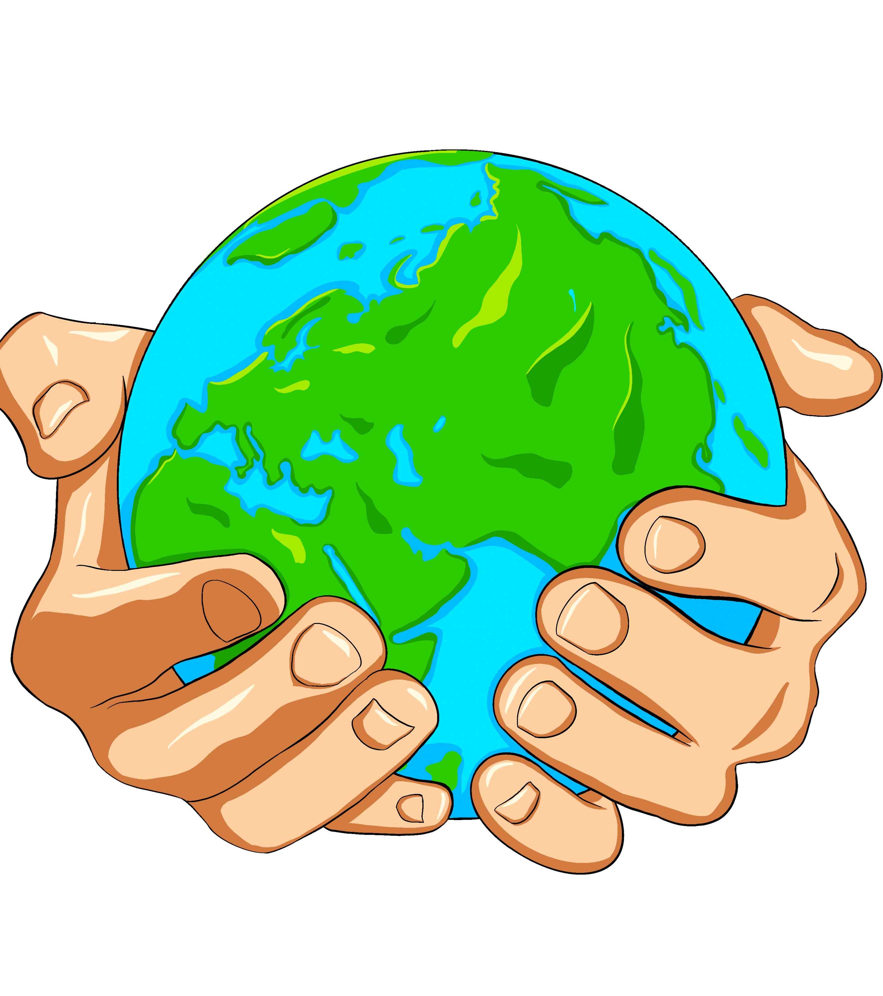 托举地球世界地球日元素