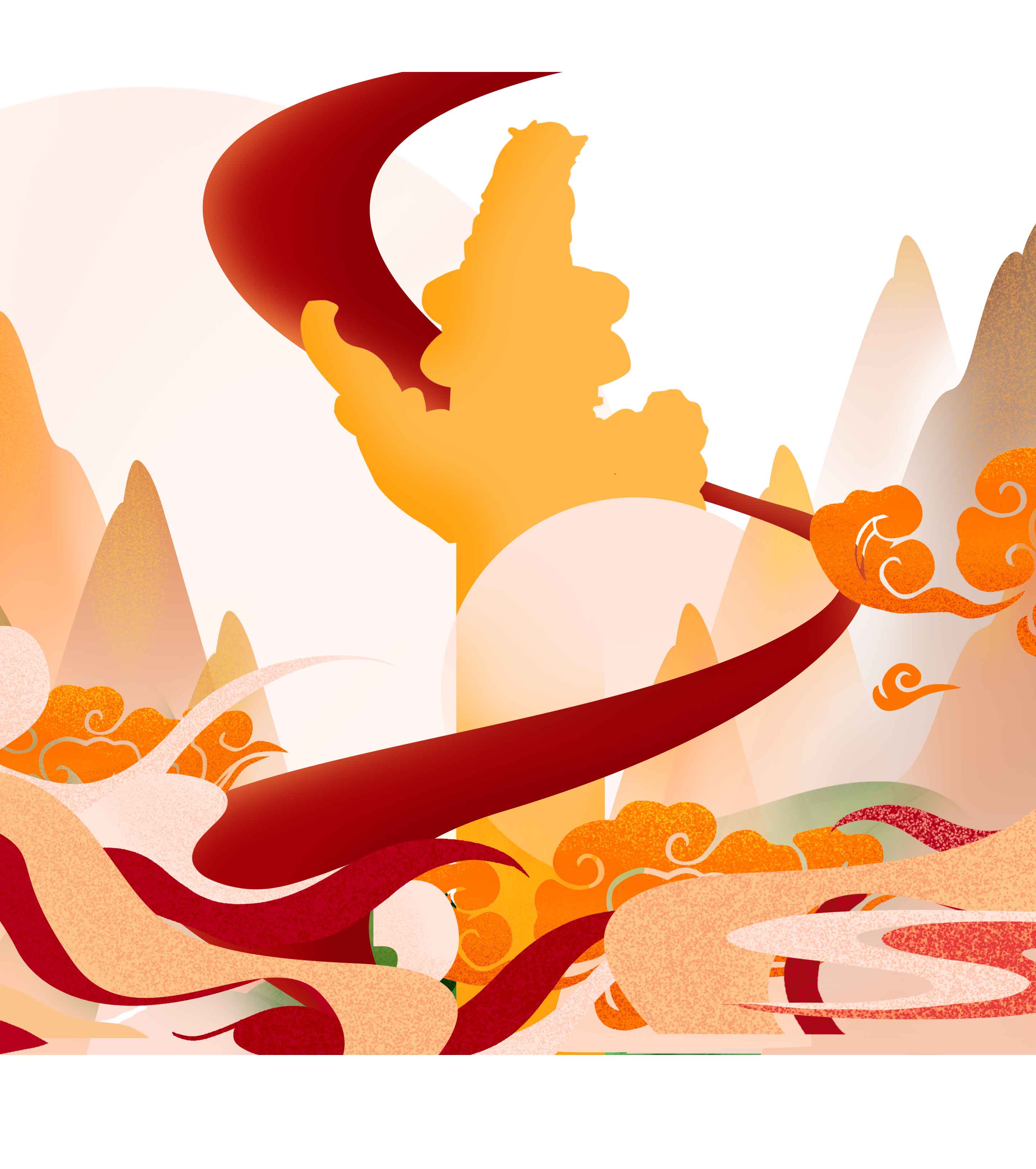 党政中国风元素