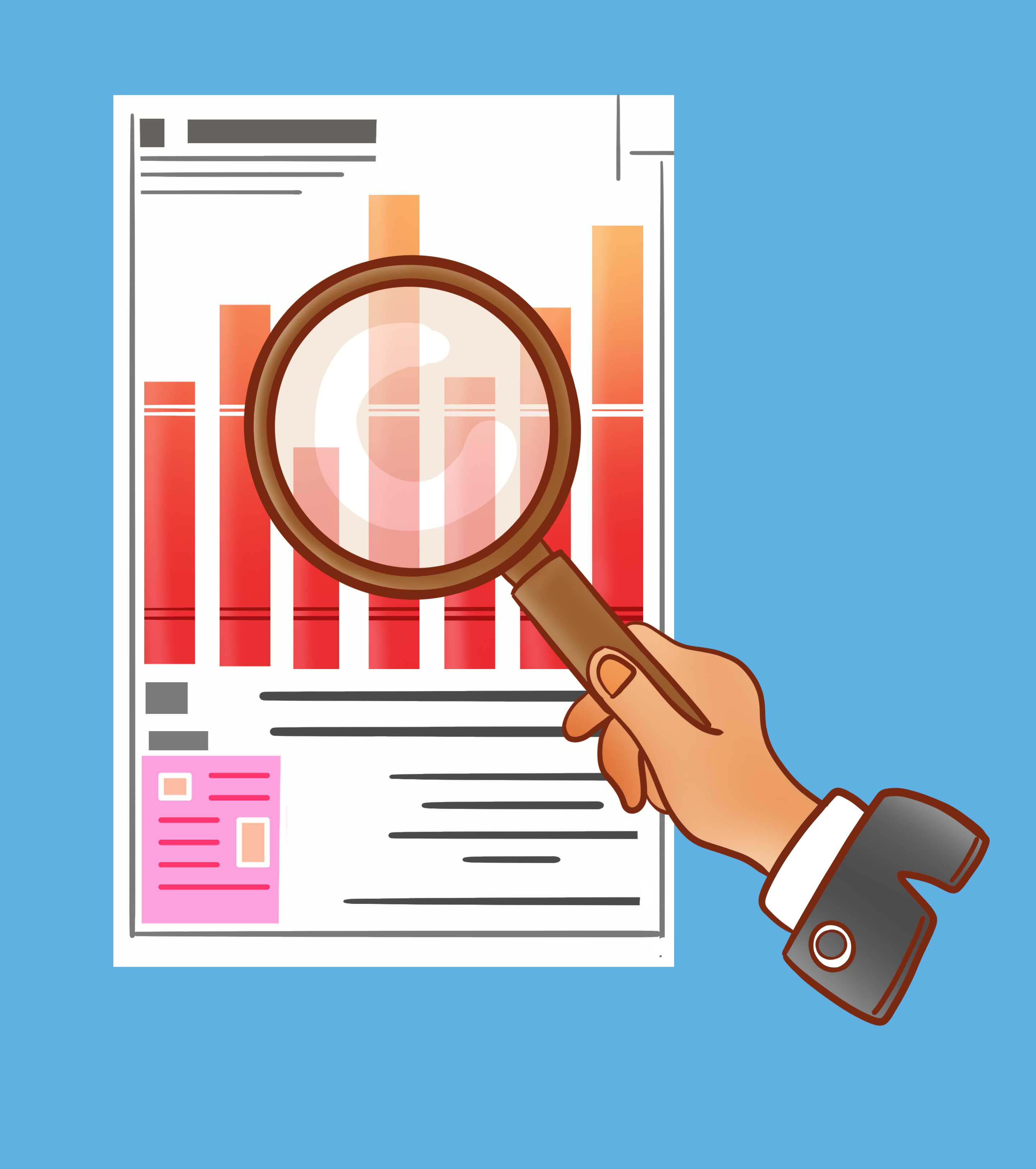 卡通手绘信息观察元素