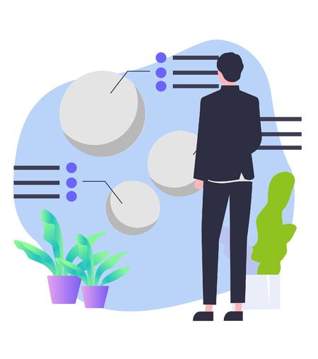 蓝色简约男士工作元素