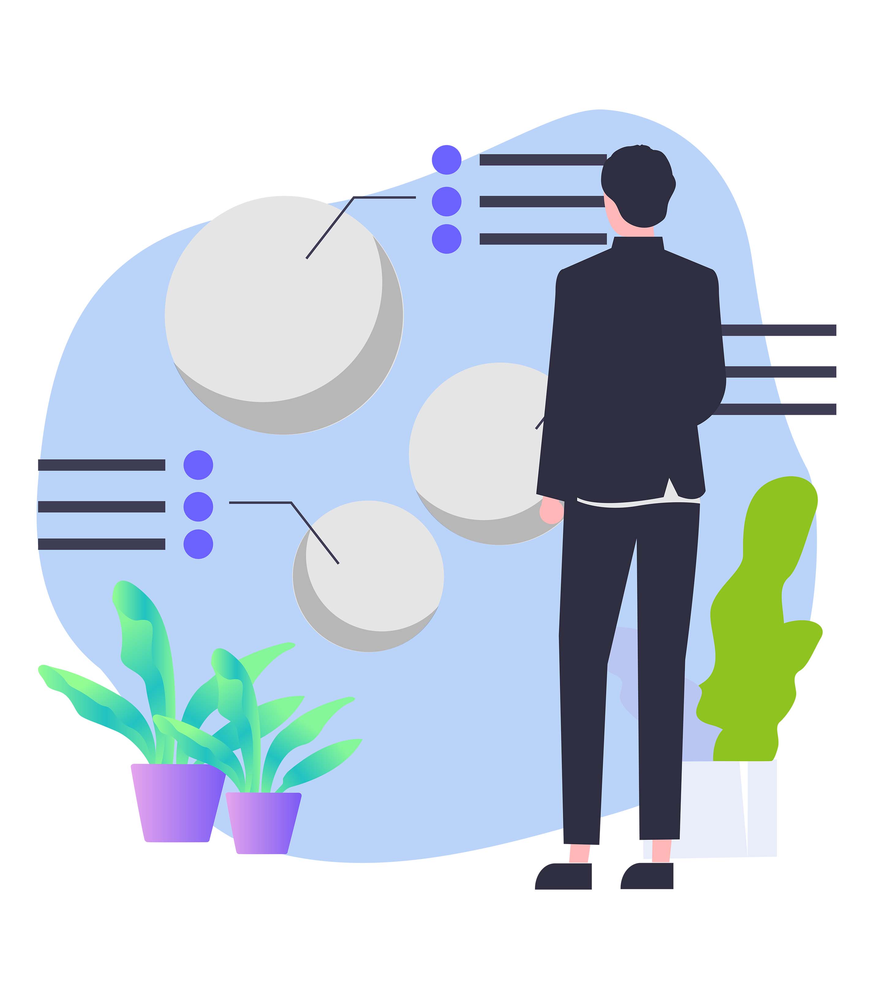 蓝色简约男士工作元素