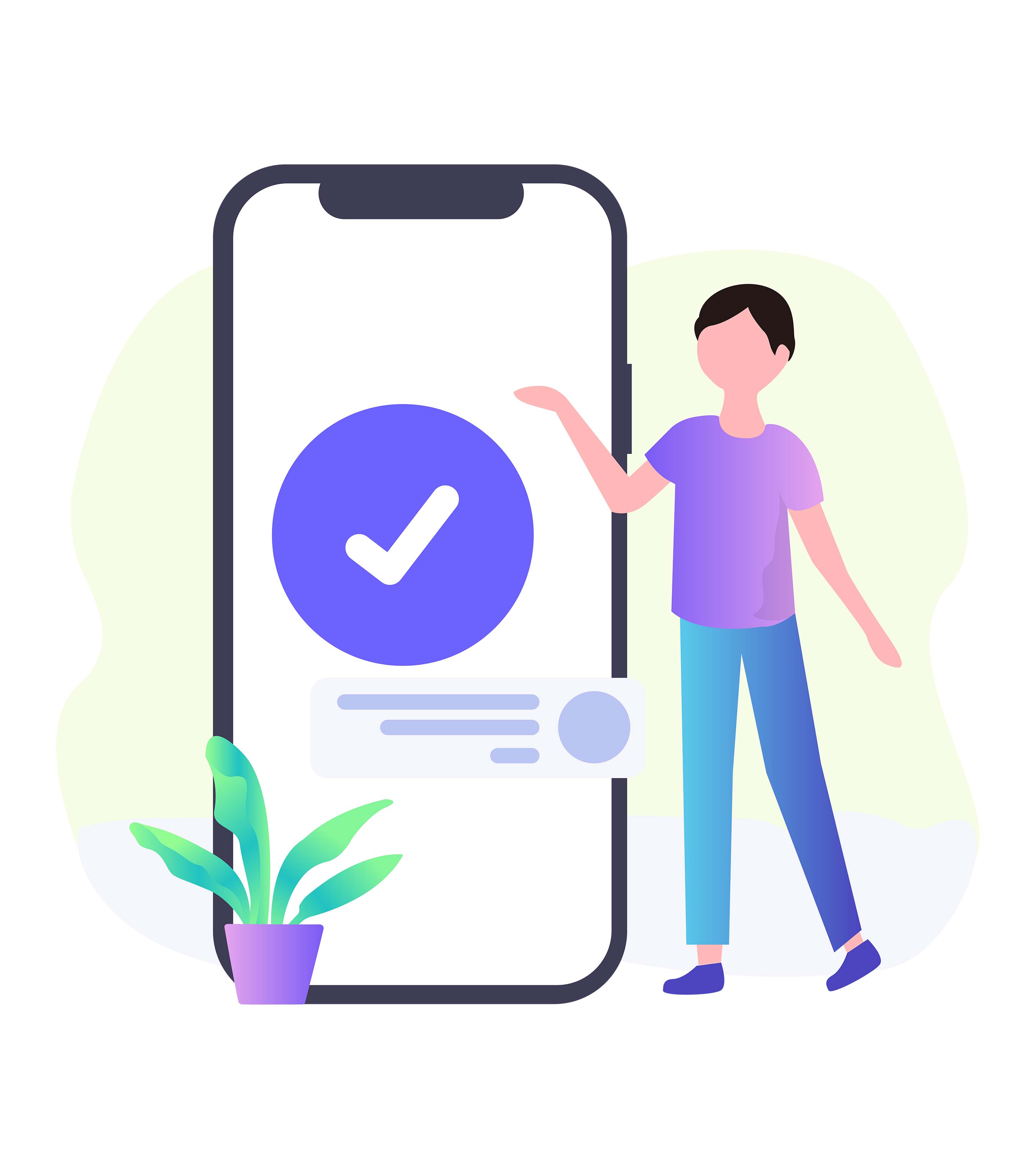 紫色职场工作总结人物元素