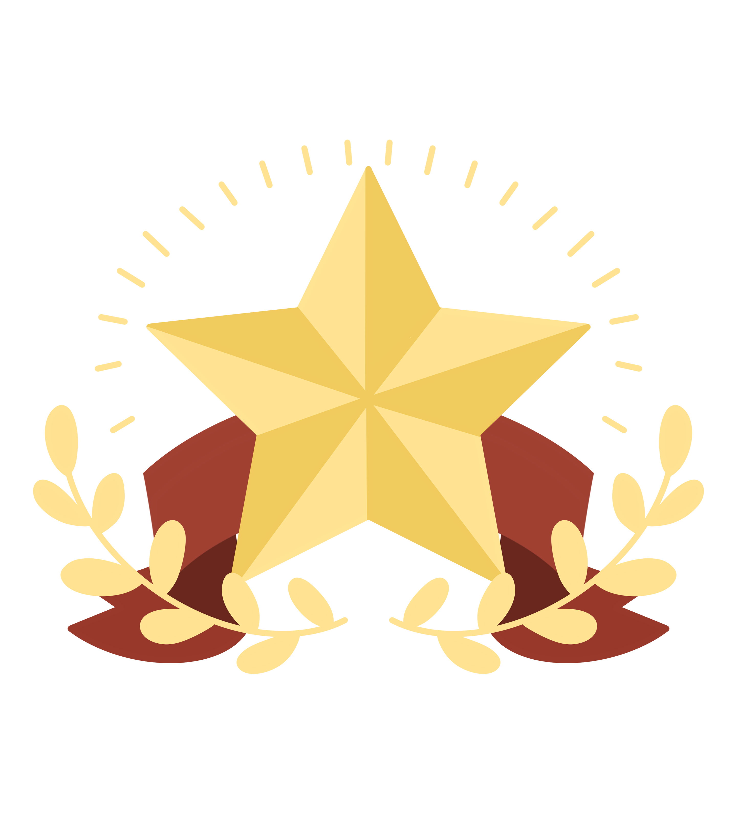 党政发光五角星元素