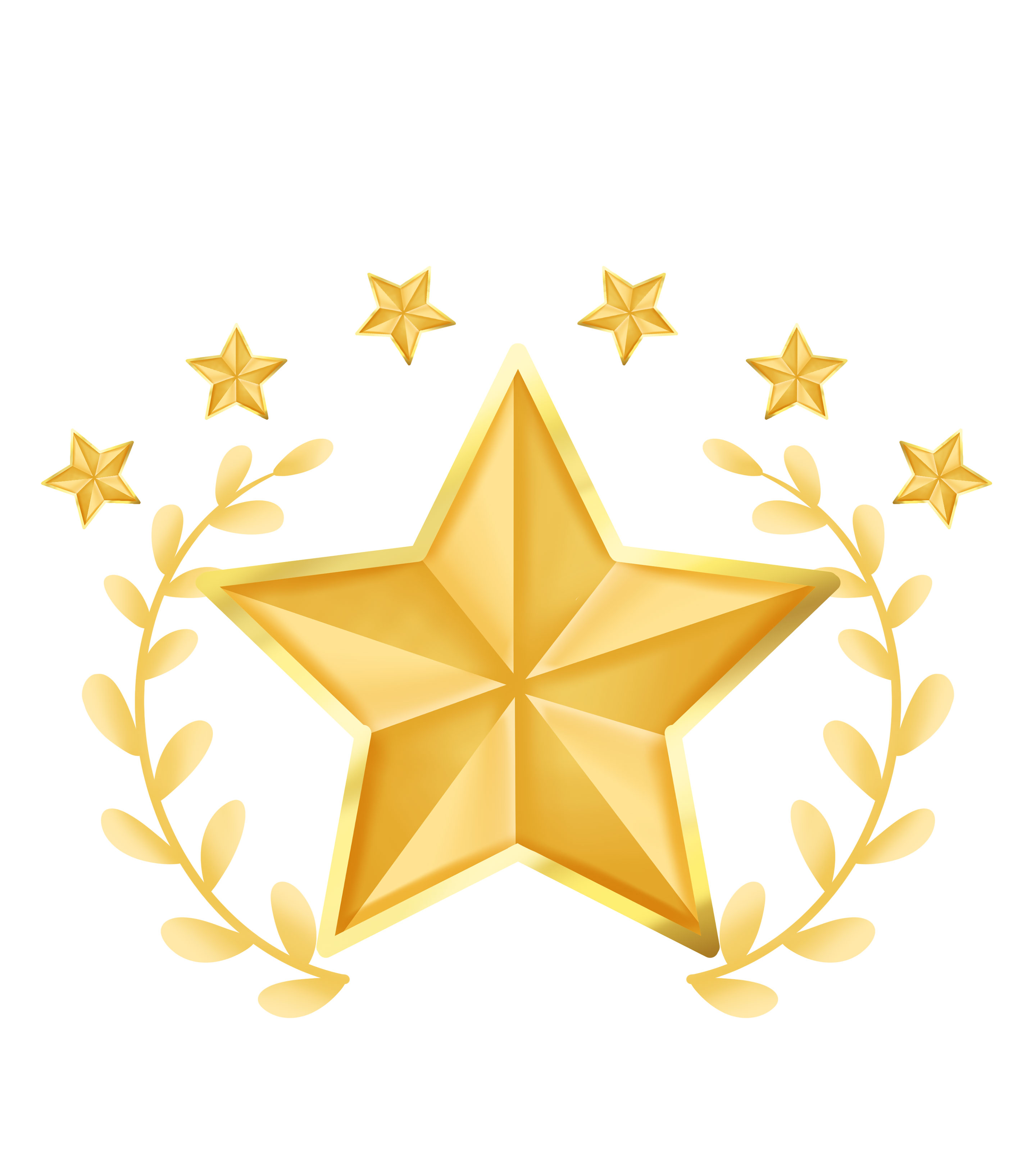 黄色党政五角星元素