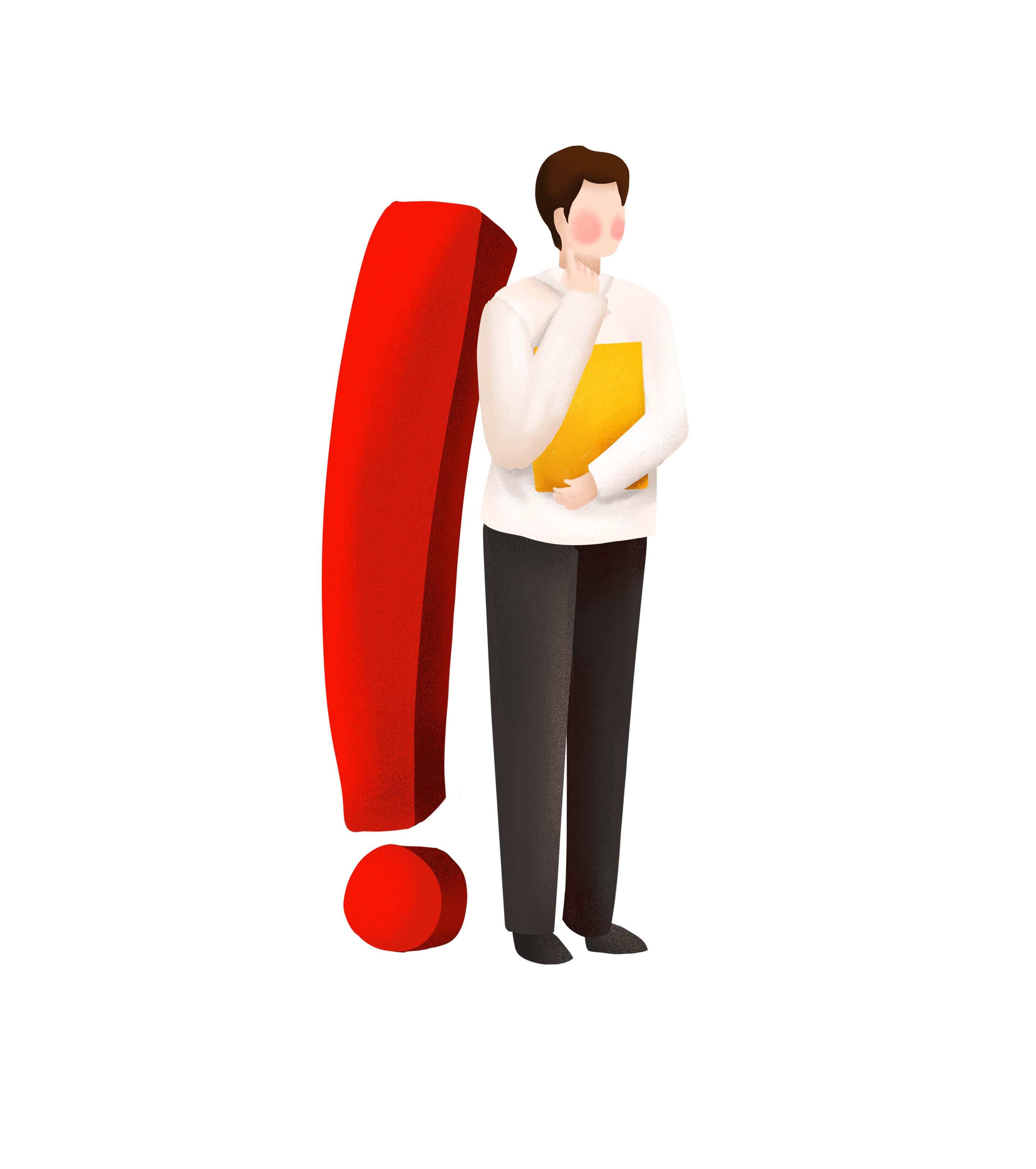 职场男人思考策划元素