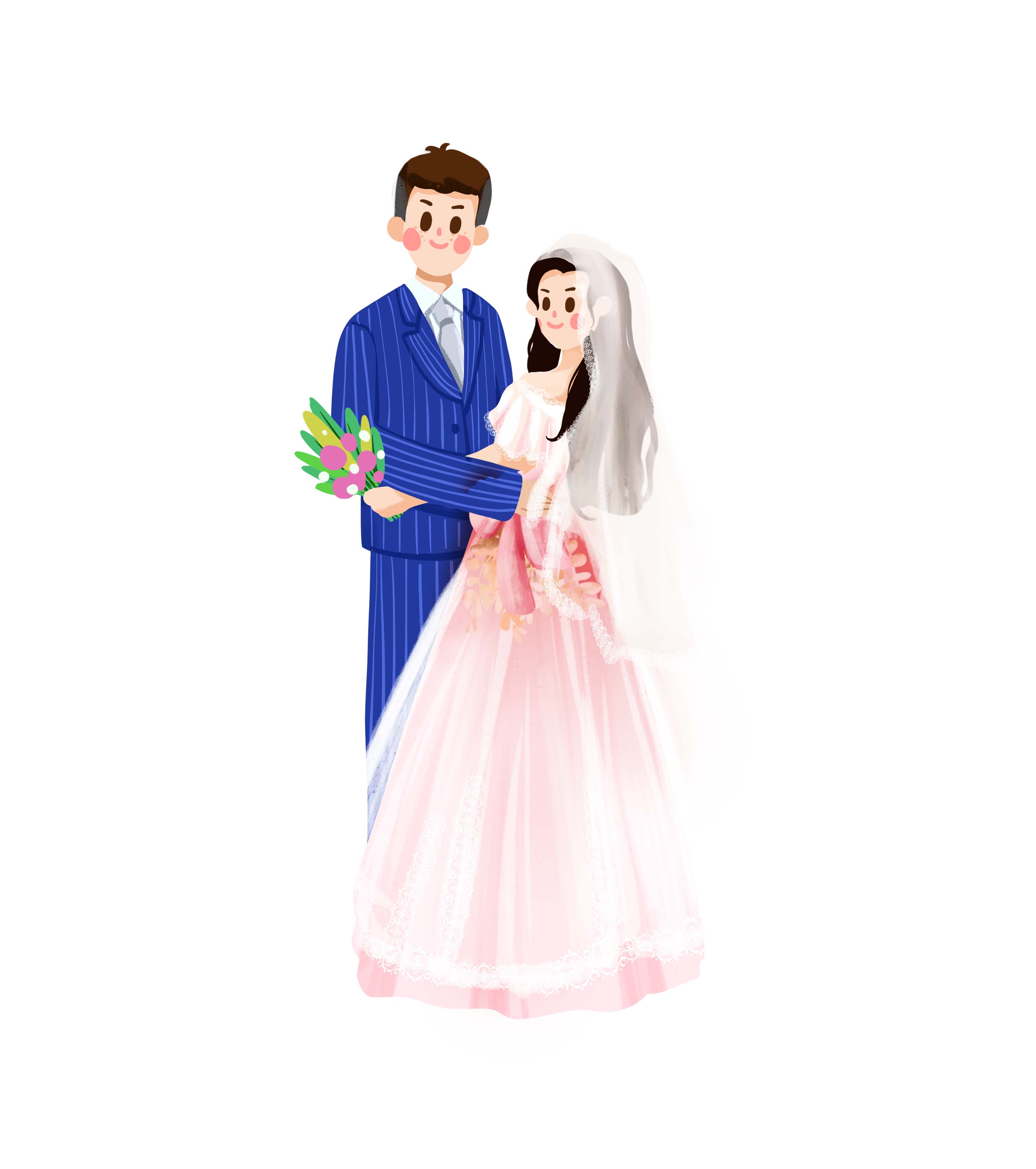 浪漫婚纱照人物元素