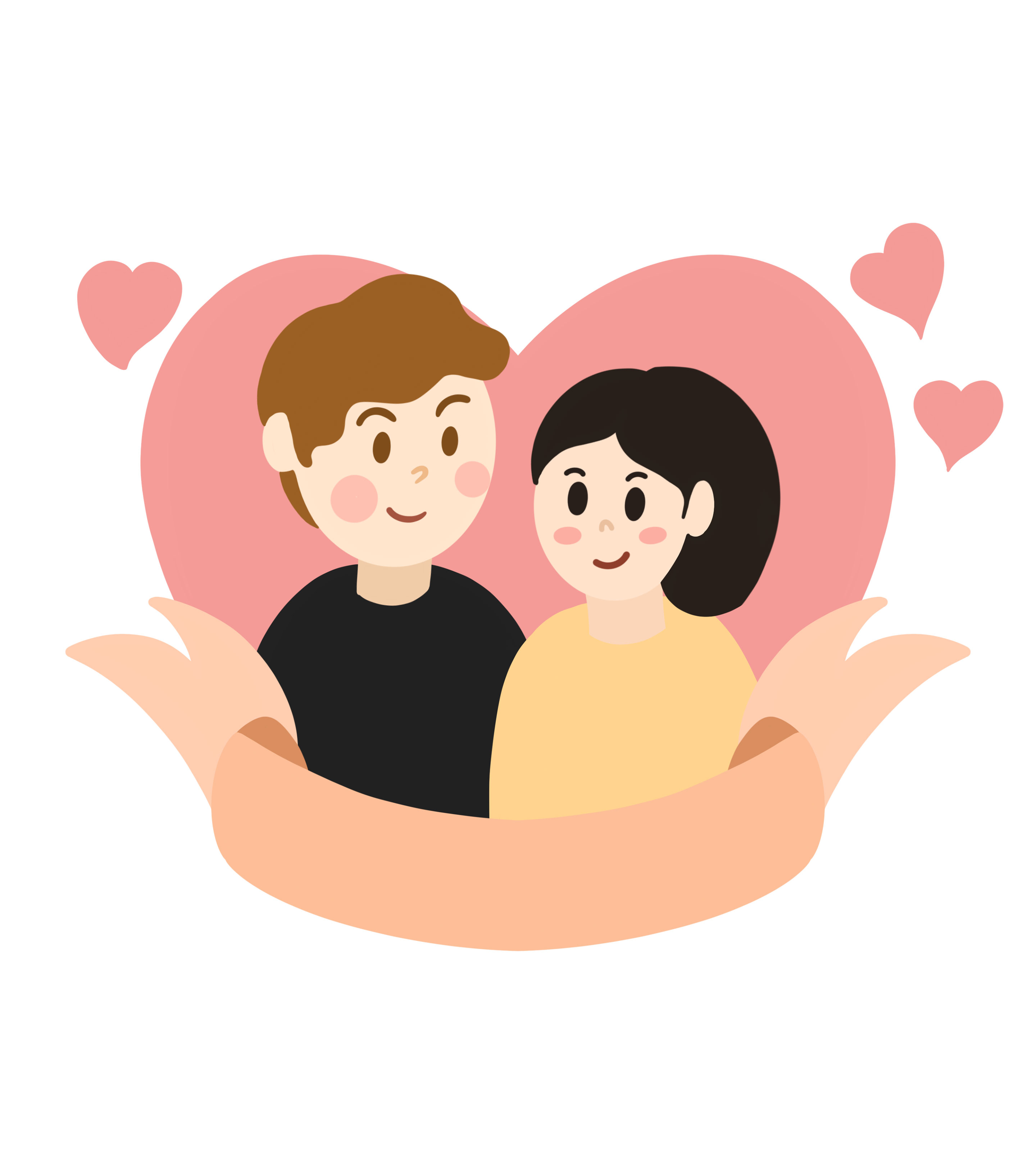 浪漫温馨情侣人物元素