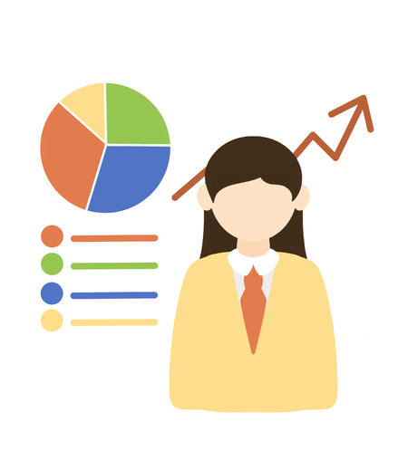 黄色职场女士办公元素