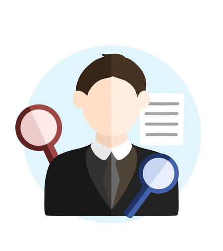 黑色男士企业数据分析元素