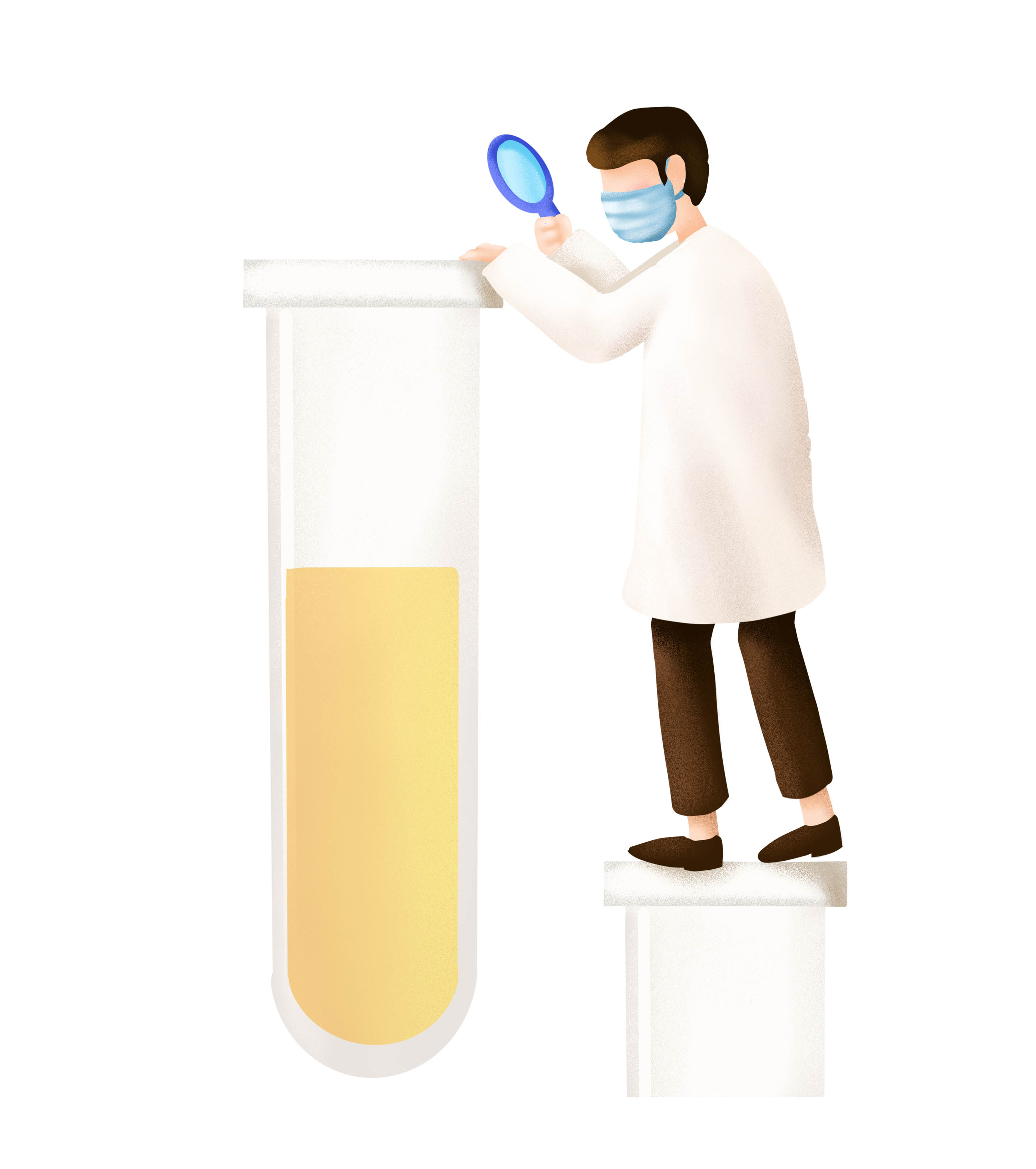 白色医生疫情观察人物元素