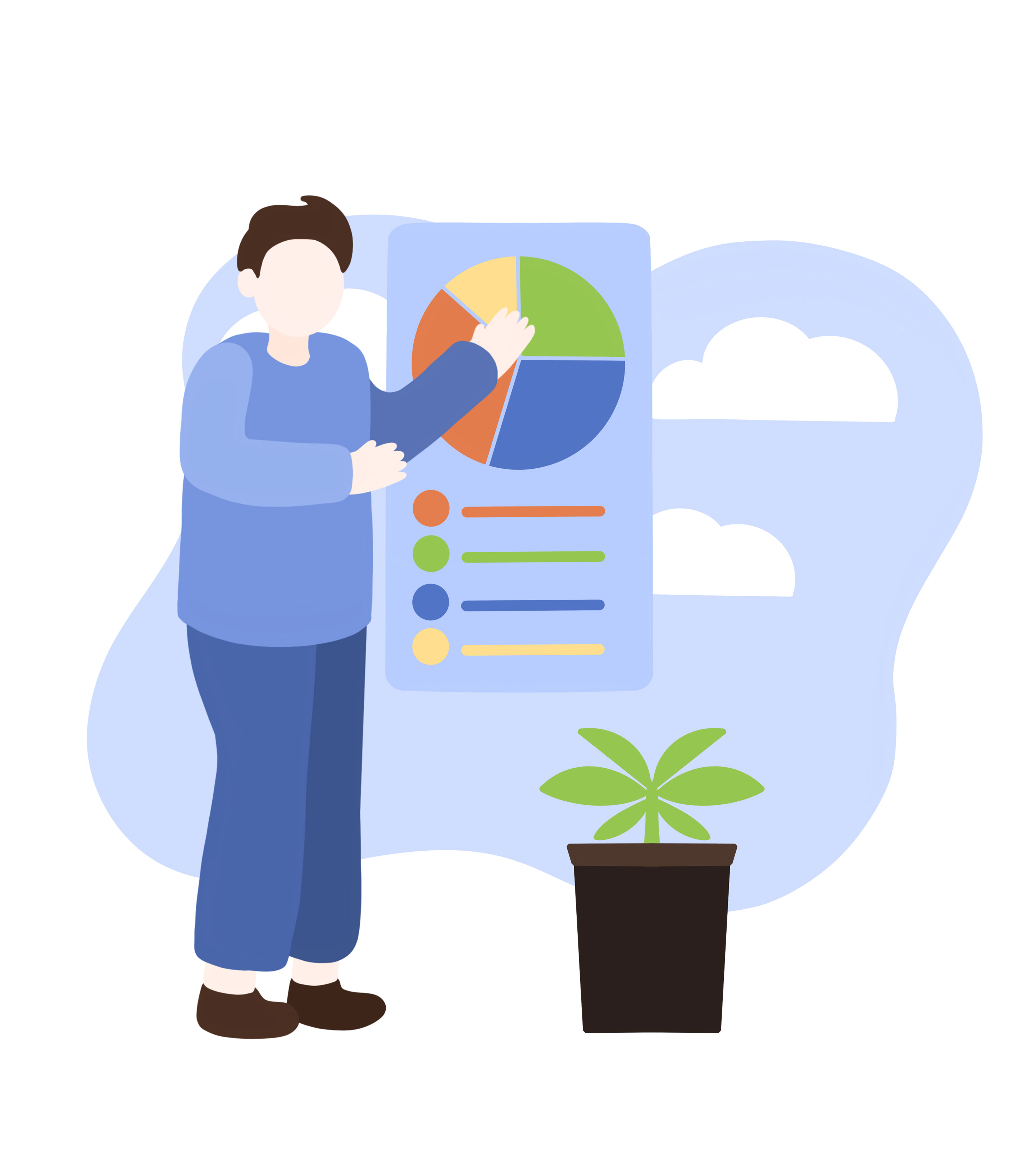 蓝色男士企业策划元素