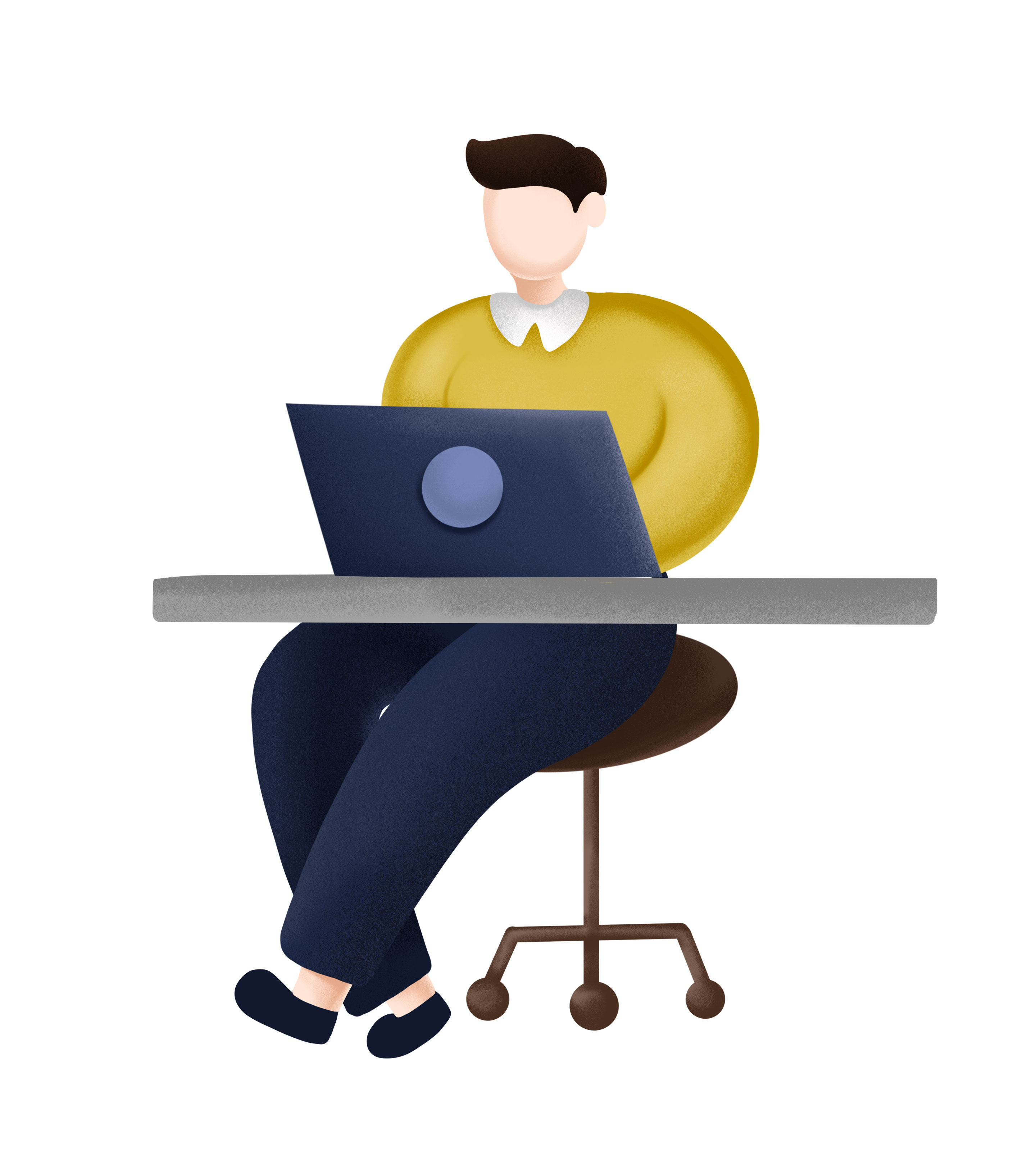 黄色职场男士策划元素