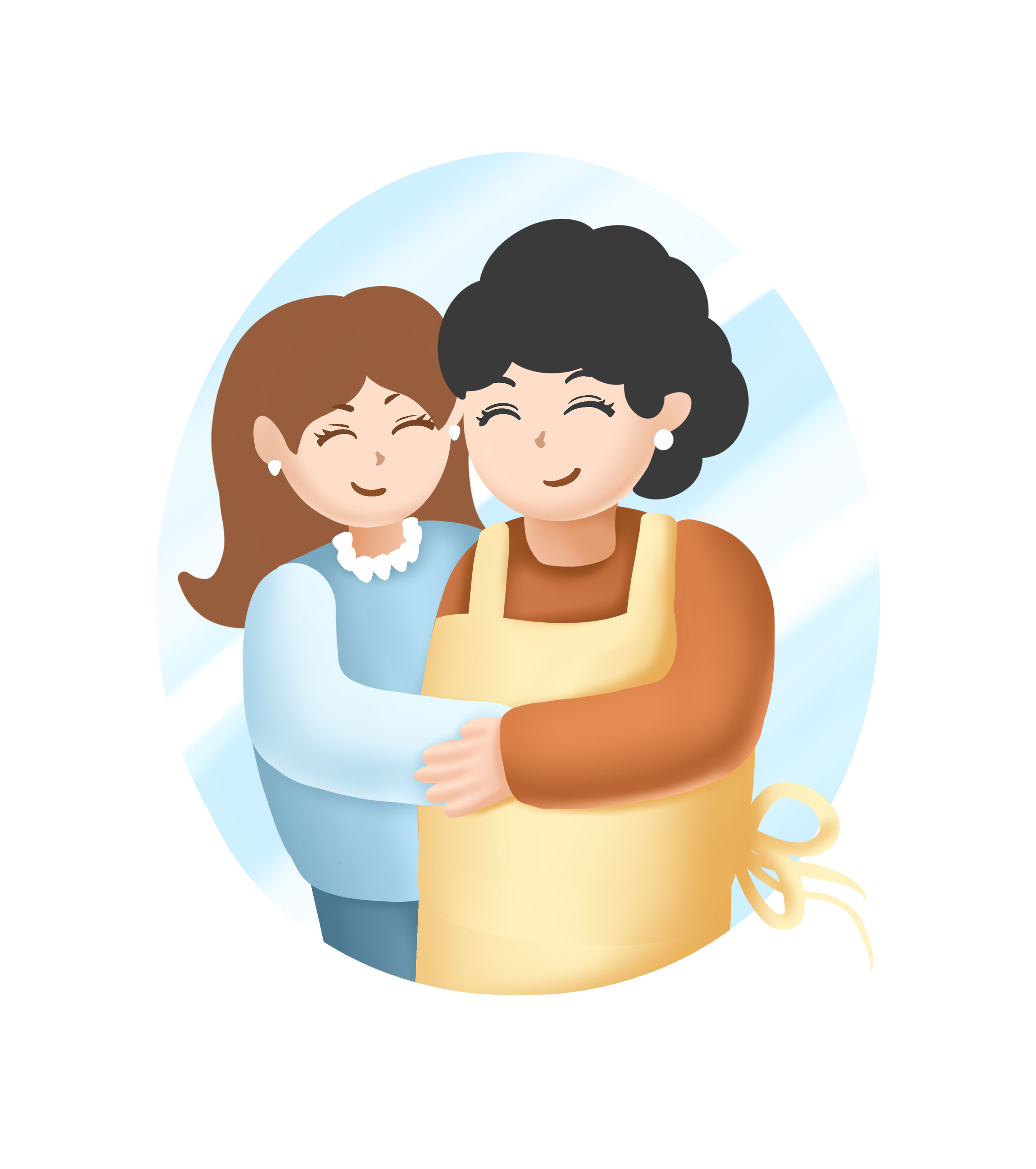 黄色温馨母亲节元素