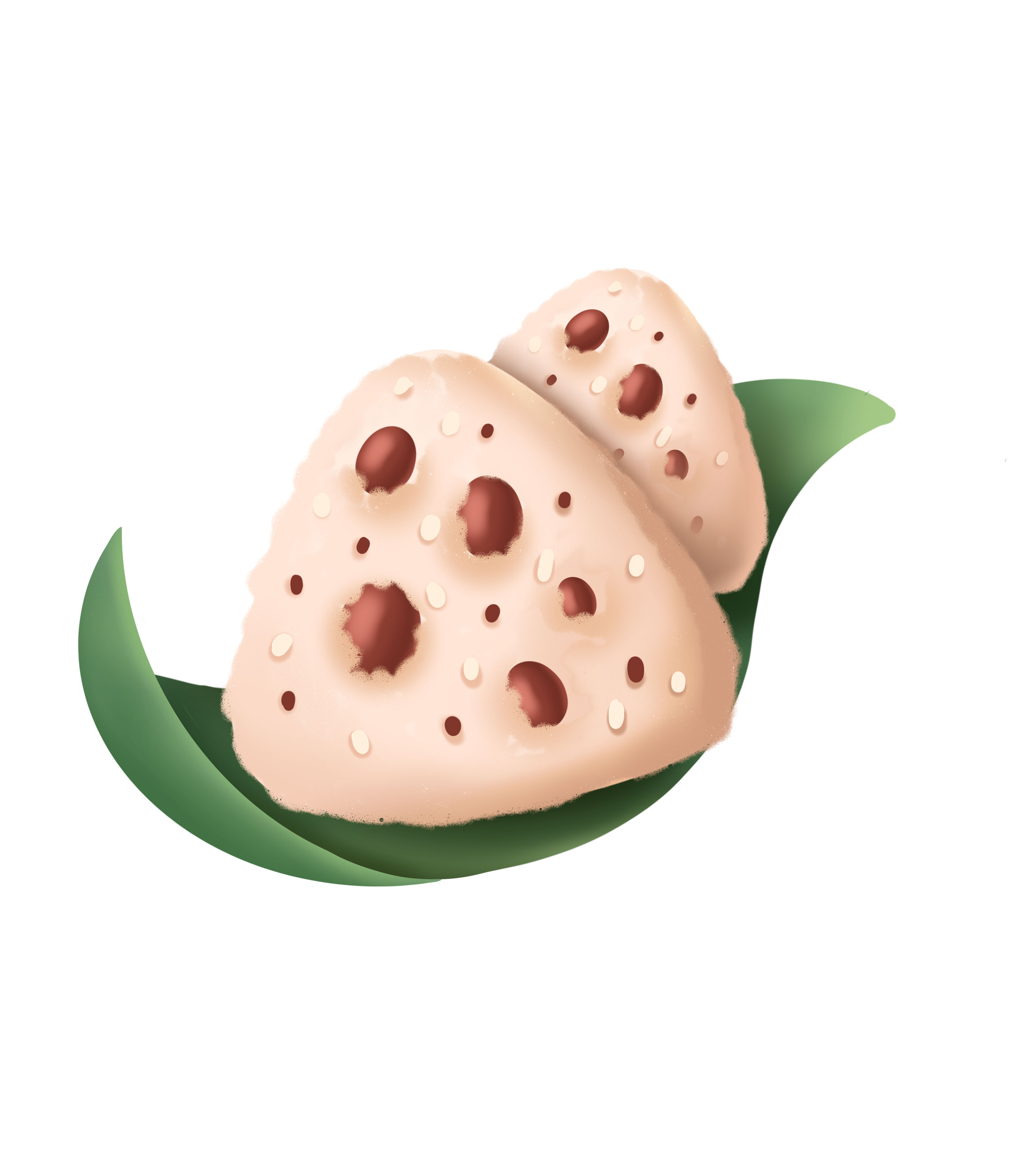 手绘端午节红枣粽子元素