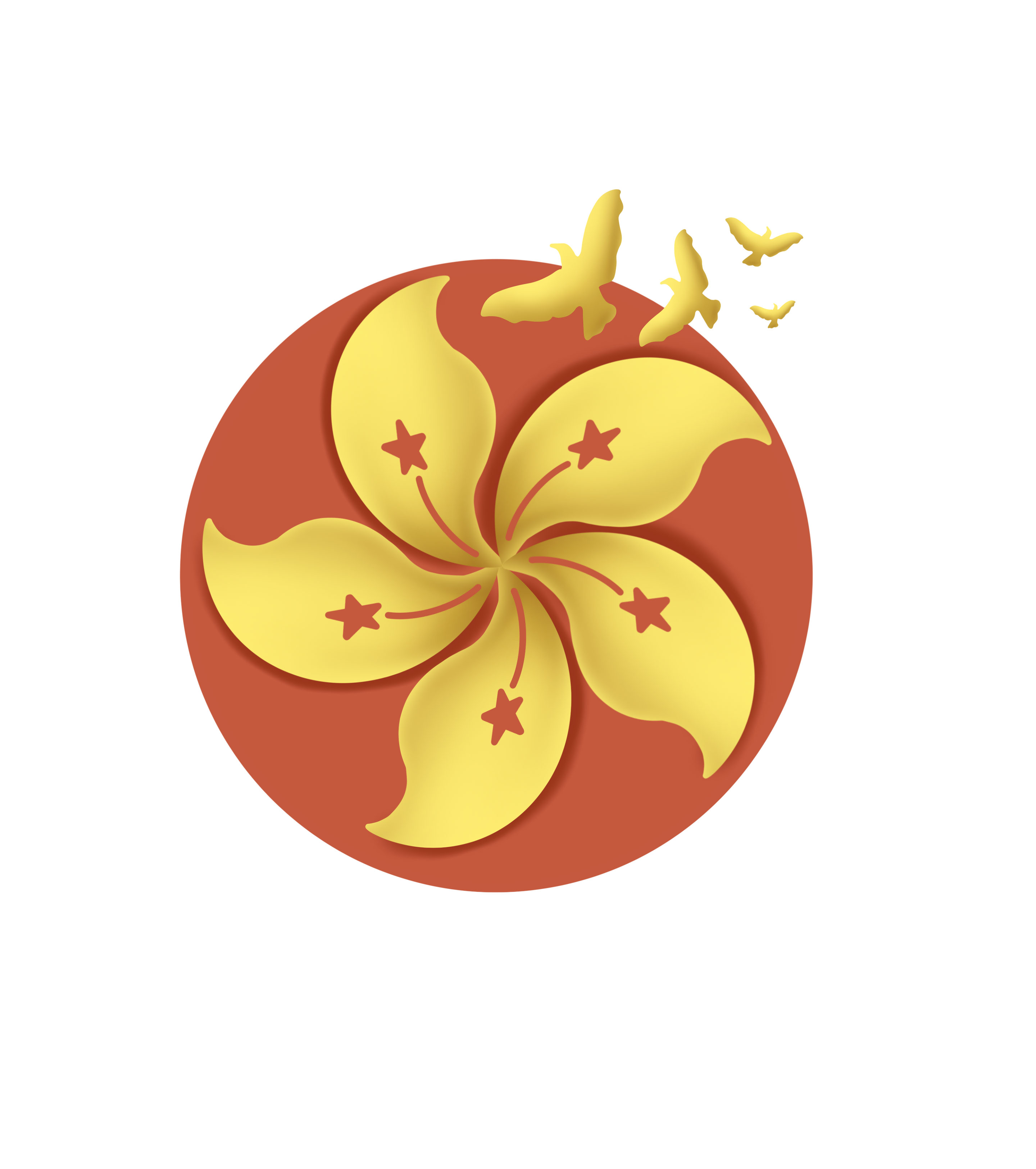 黄色香港回归元素