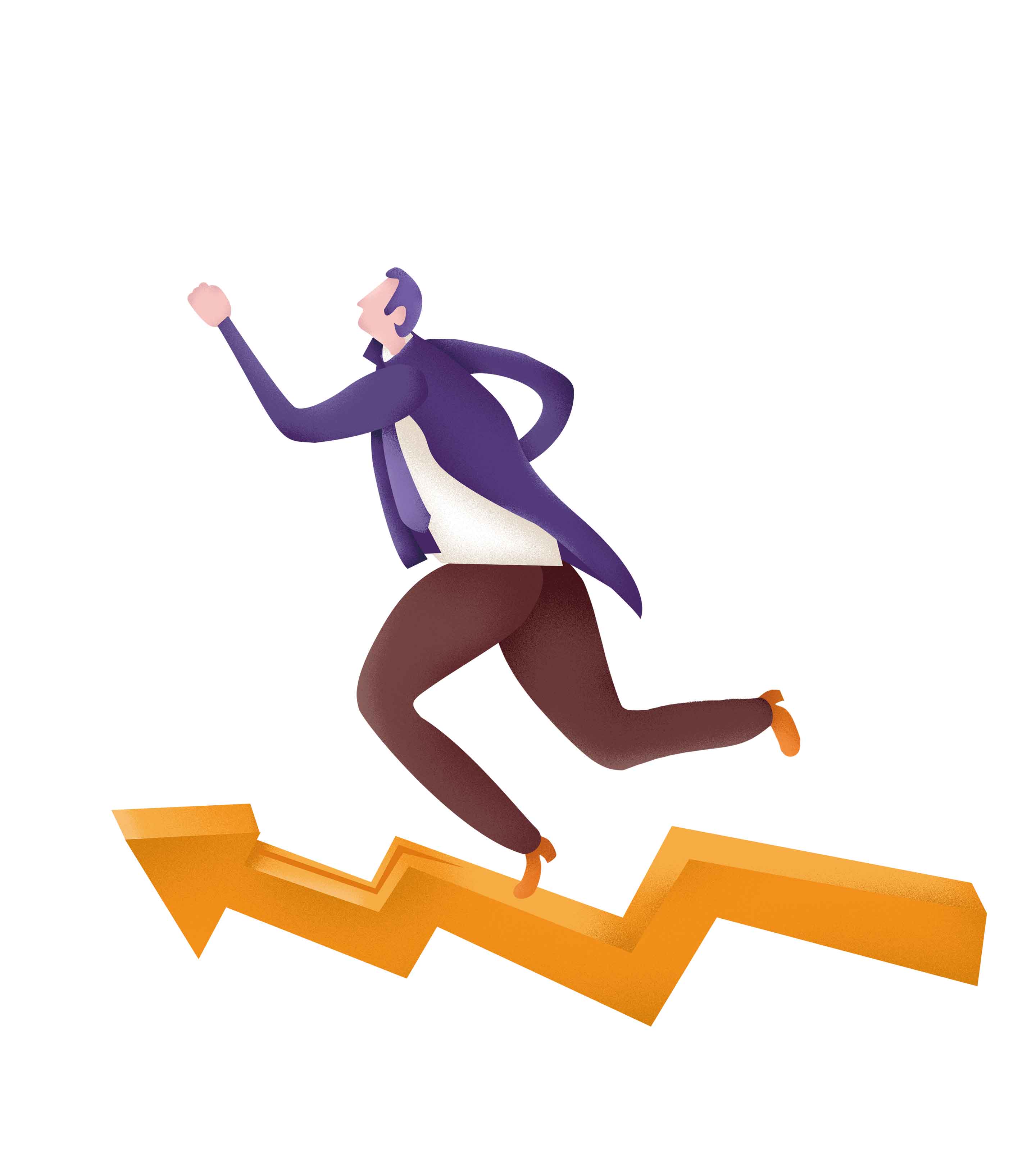 紫色职场打工人元素