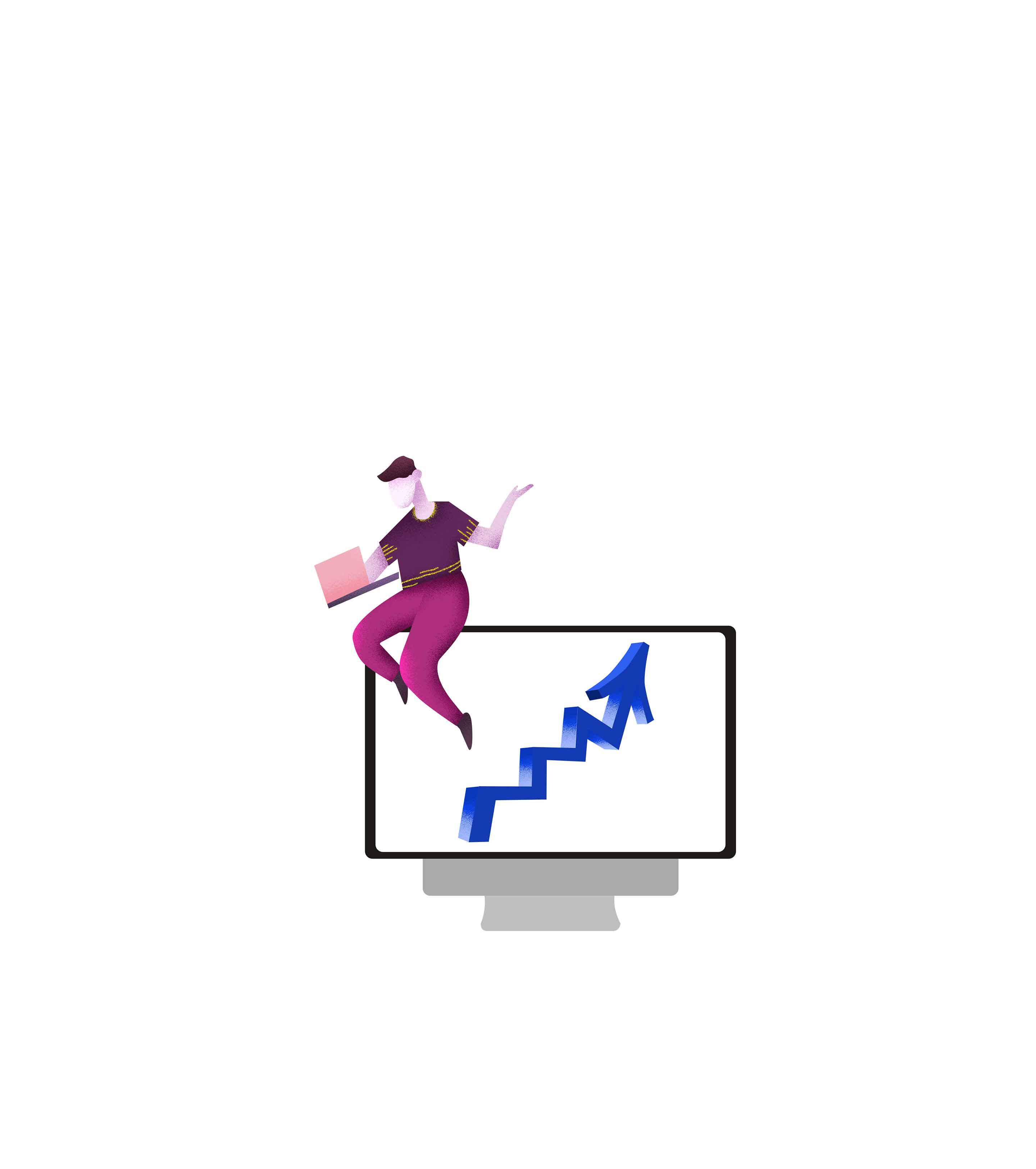 紫色投资理财元素