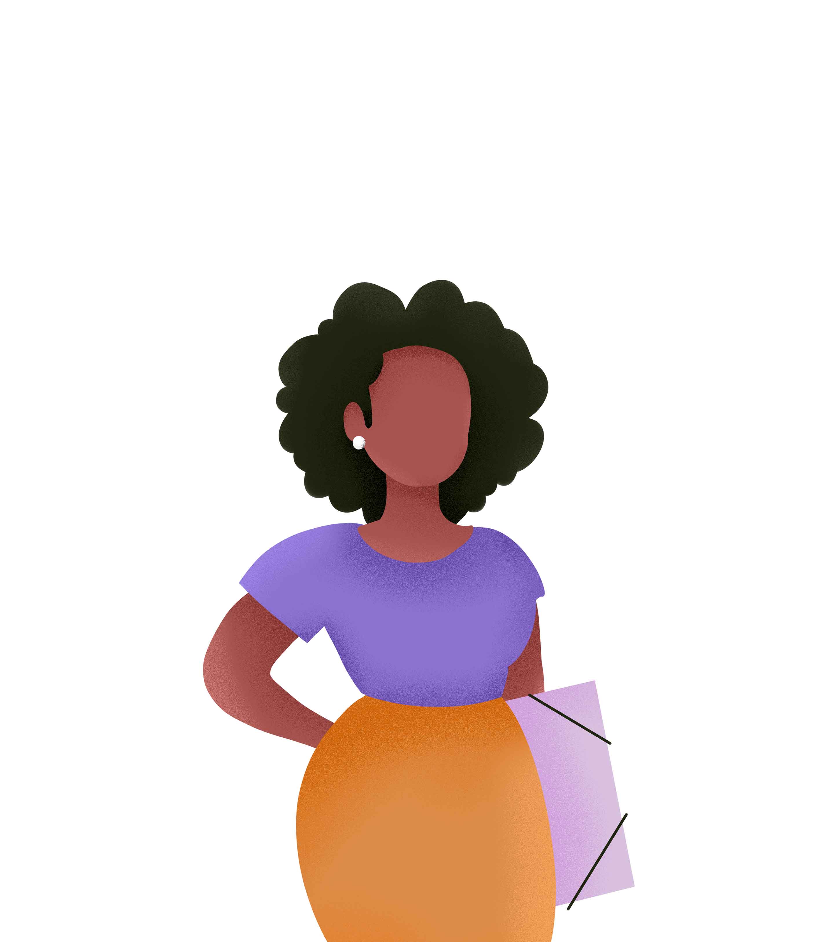 时尚职场女士手绘元素