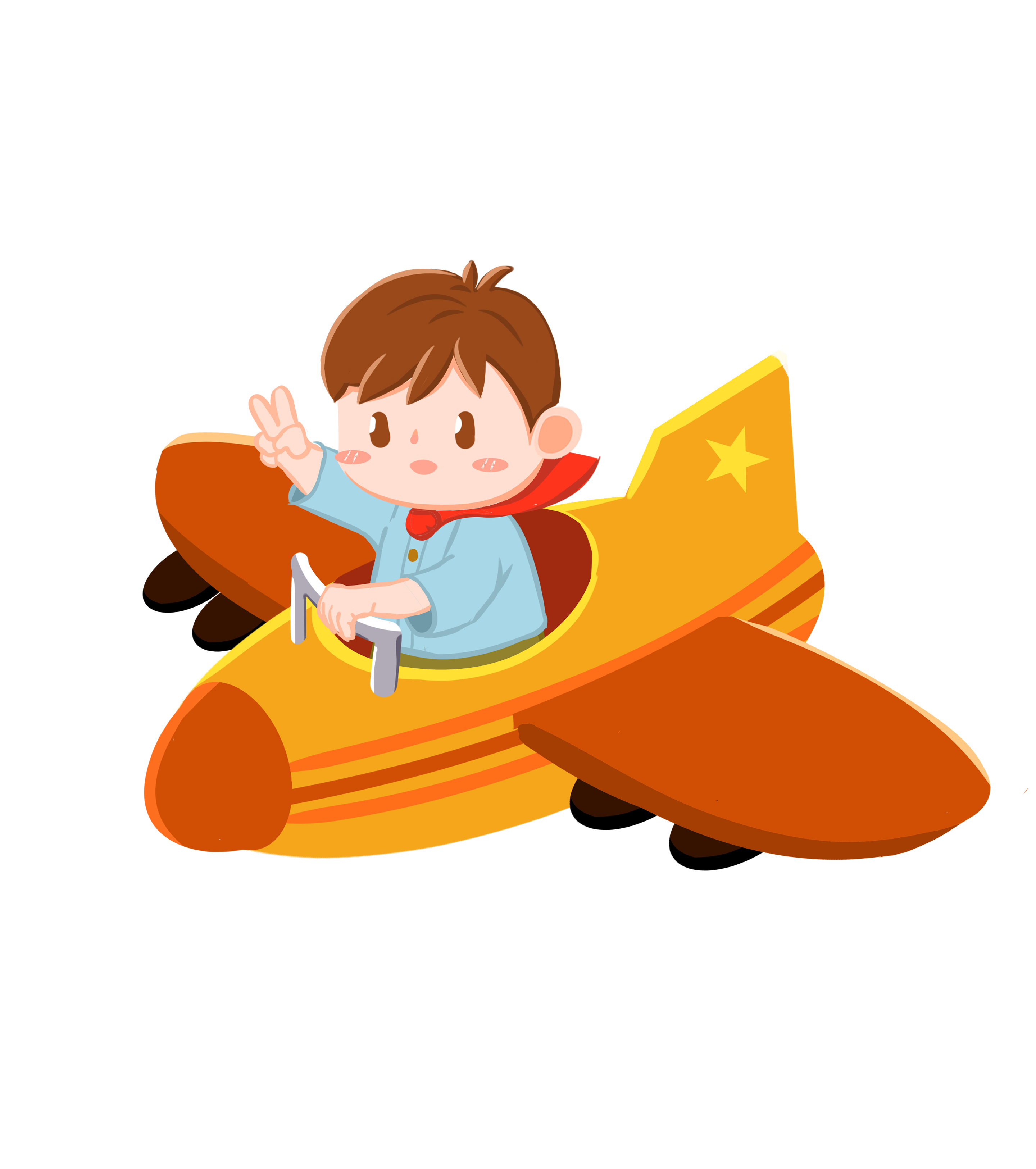 儿童节坐飞机宝宝元素