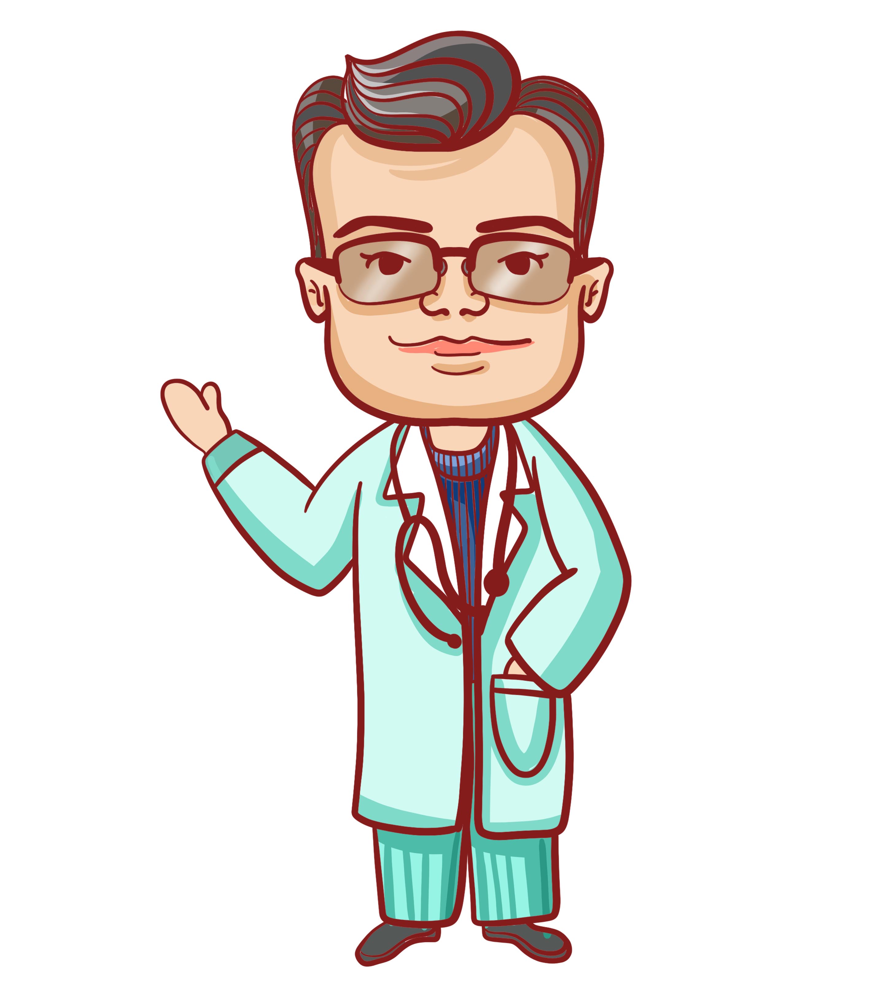 白大褂男医生元素