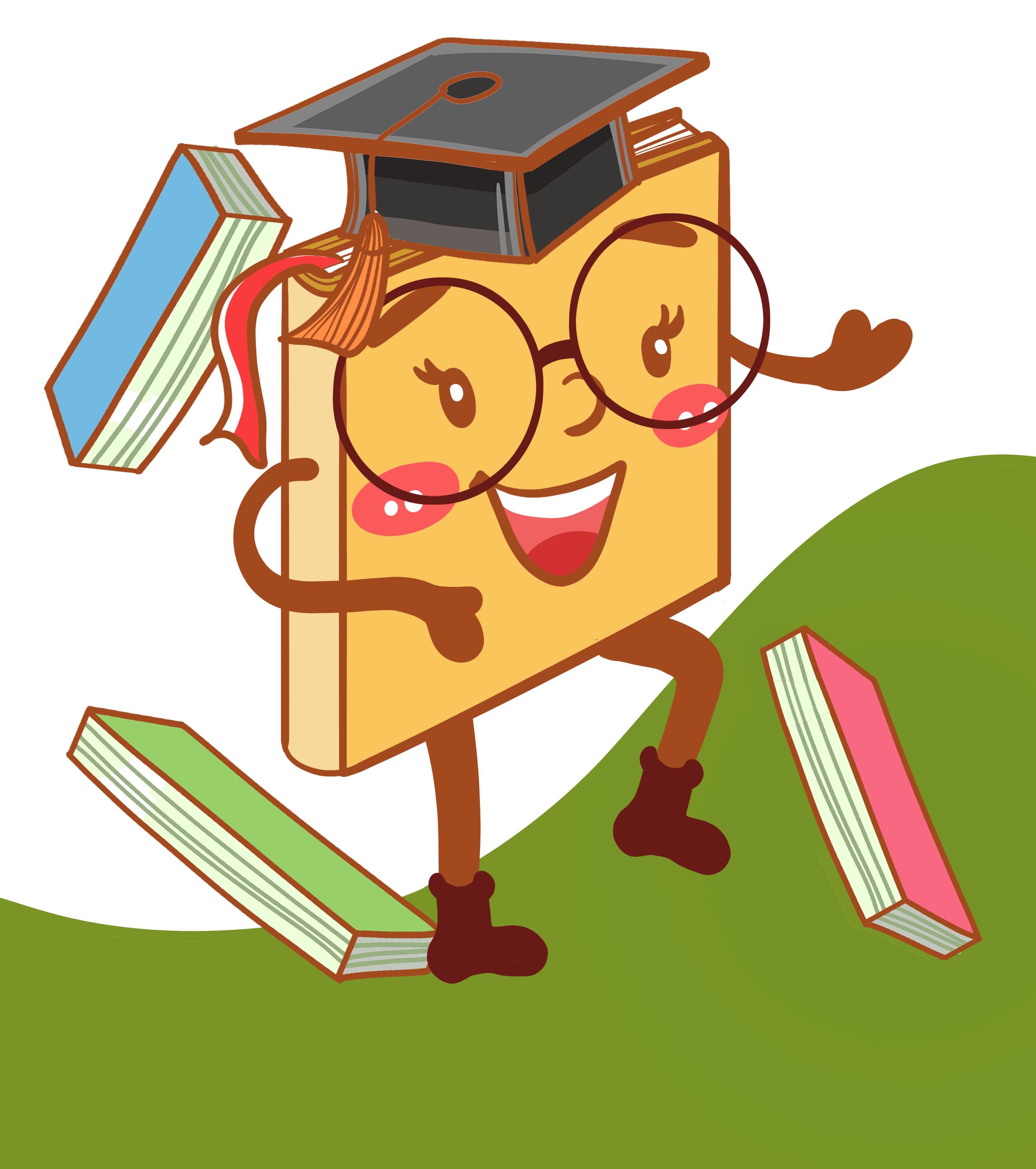 卡通可爱书籍手绘元素