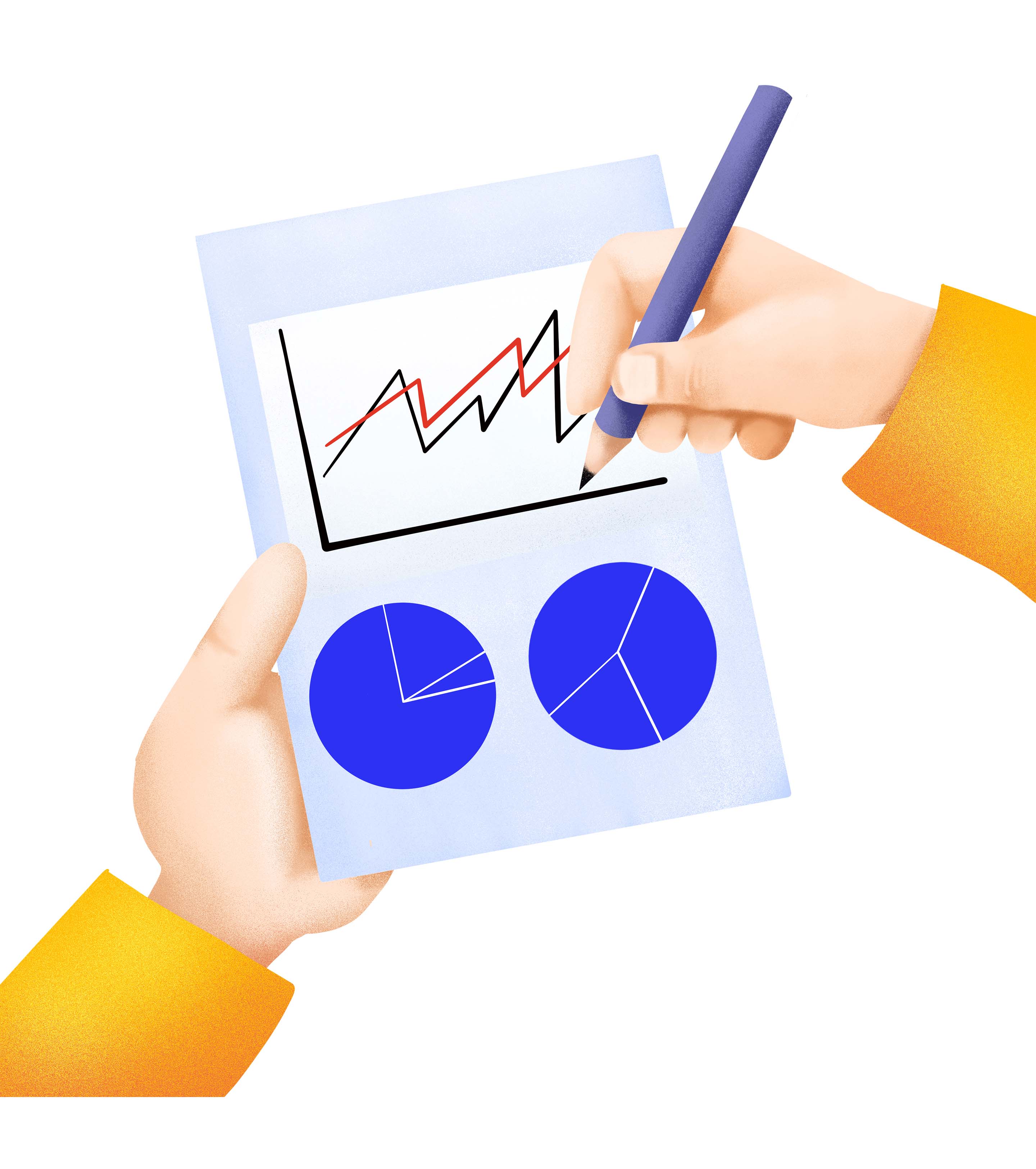 卡通商业数据计划汇报手绘元素