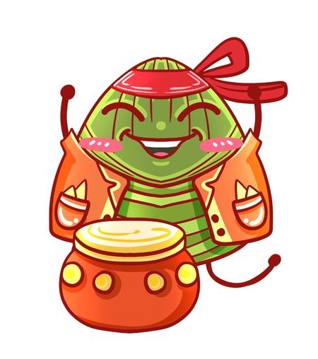 端午节粽子打鼓元素