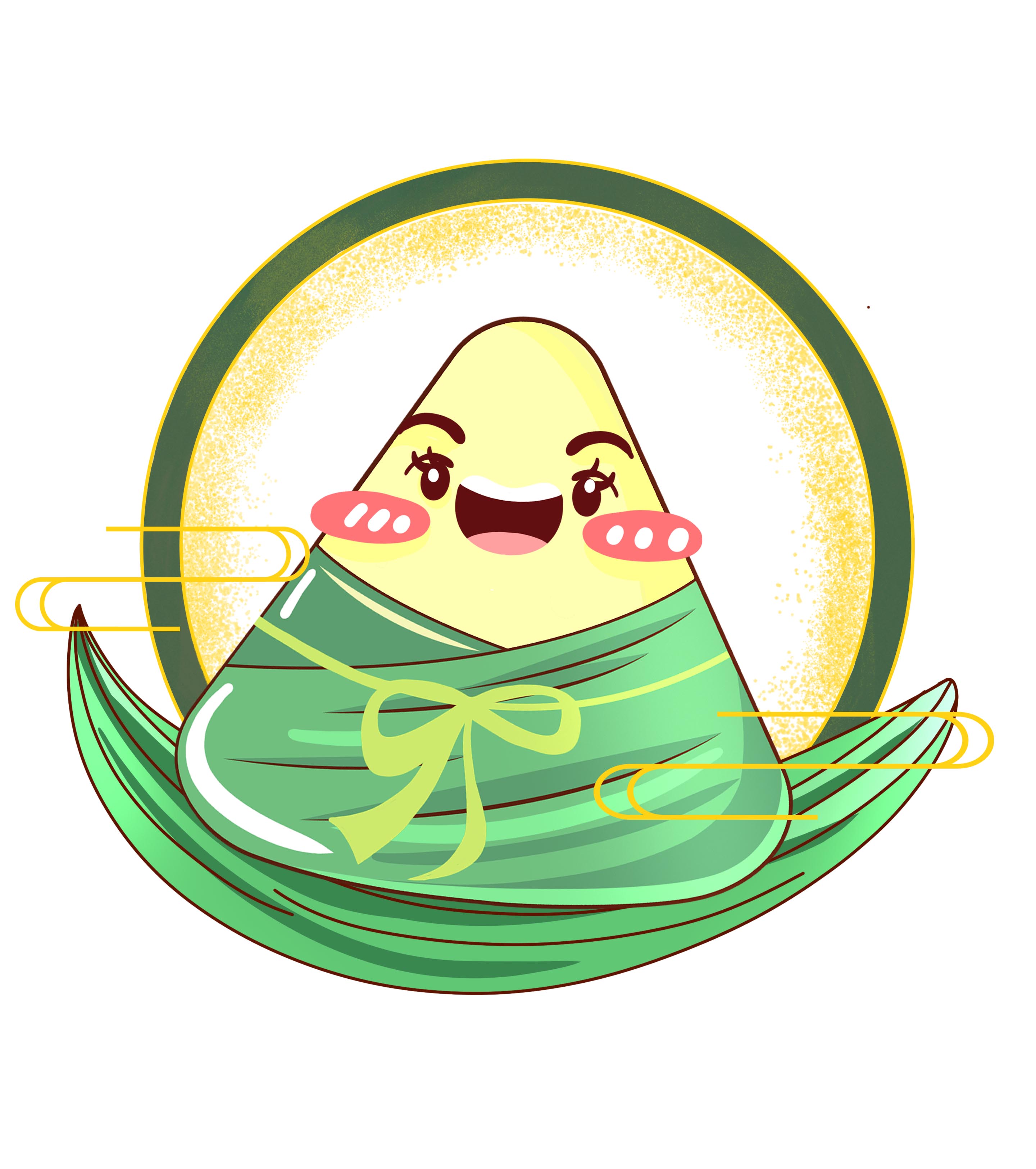 卡通可爱粽子手绘元素