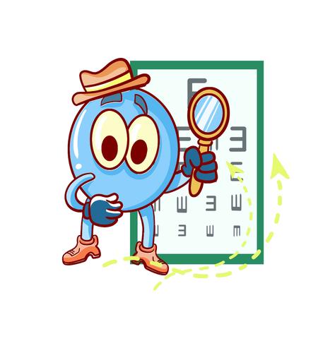 蓝色卡通世界爱眼日元素