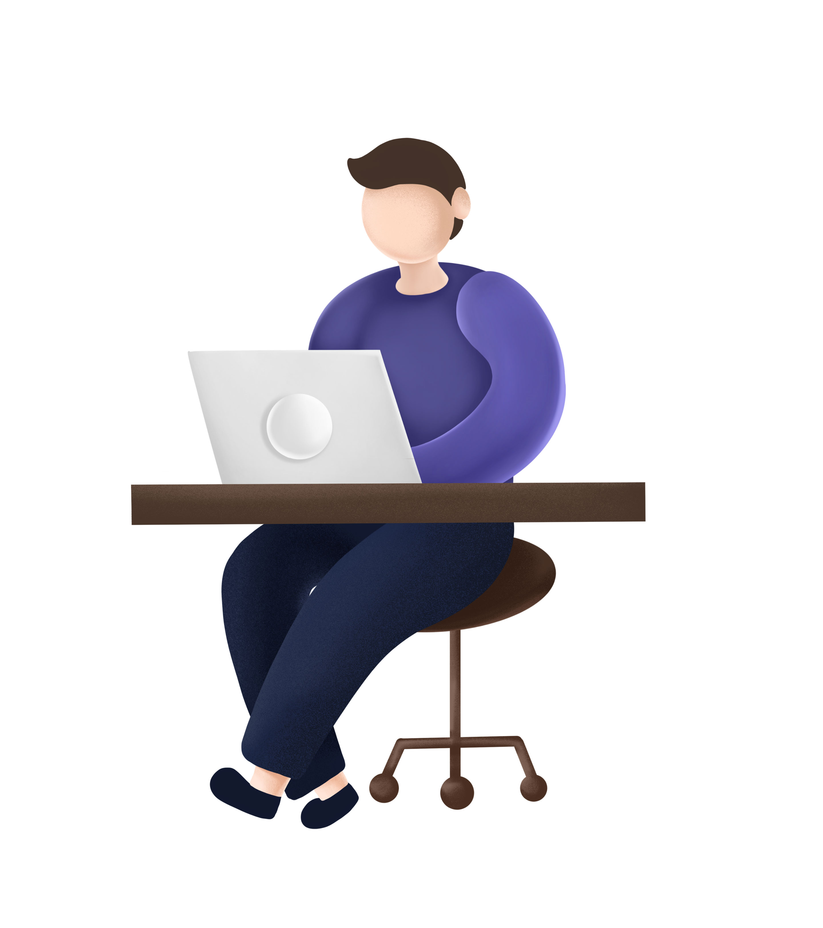 入职培训办公男人元素