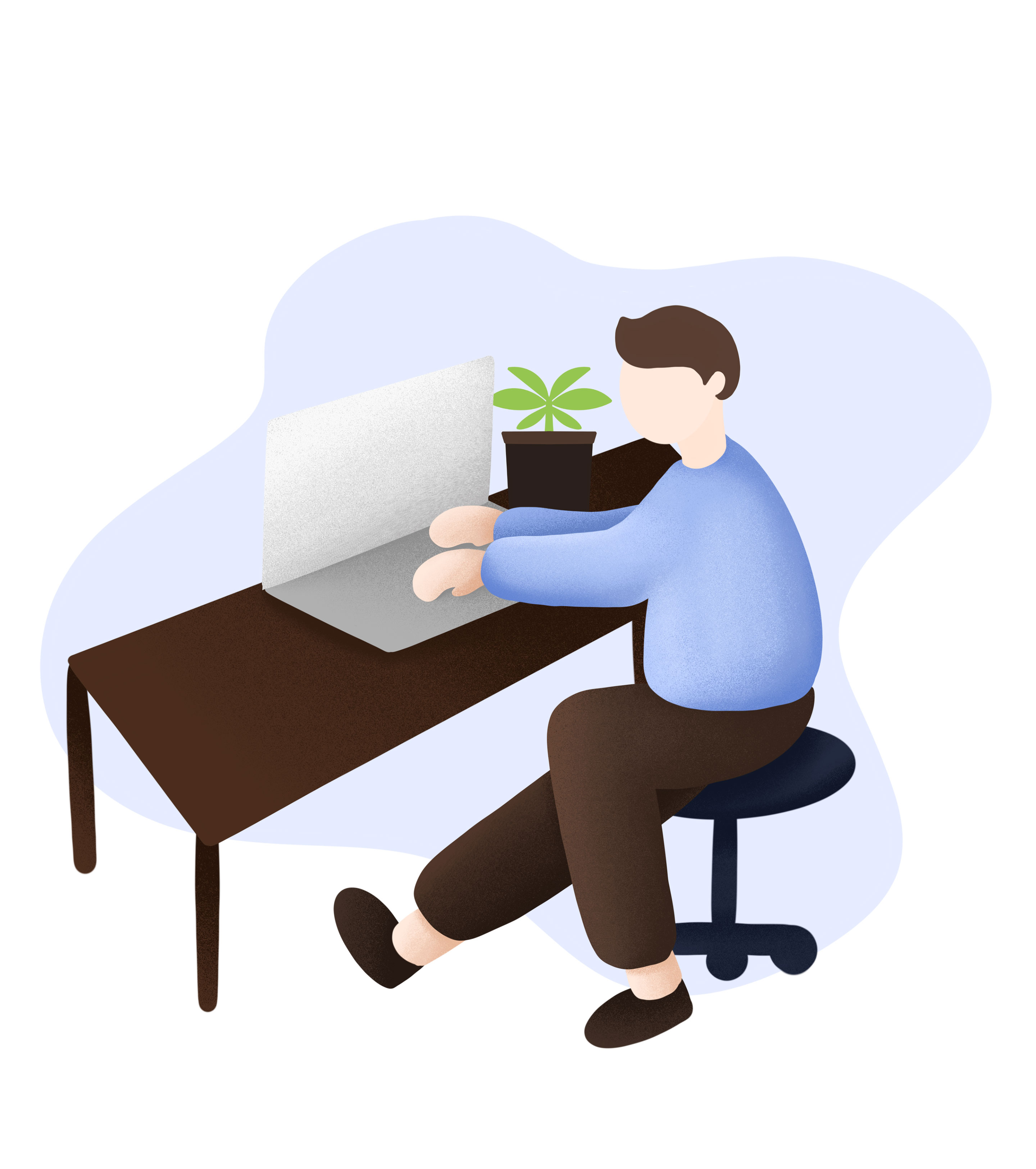 办公室工作的男人元素